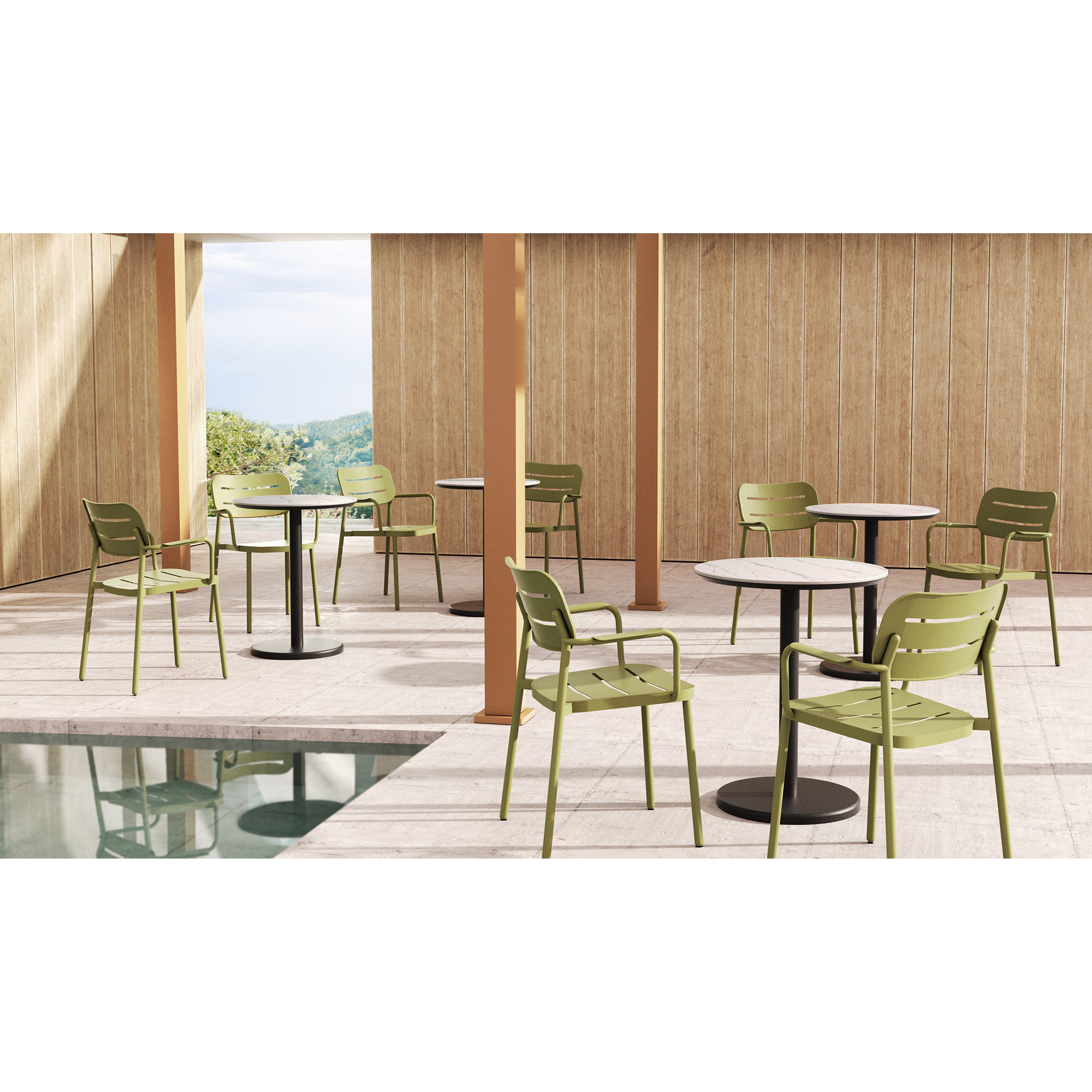 Bergen - Outdoor Round Dining Table