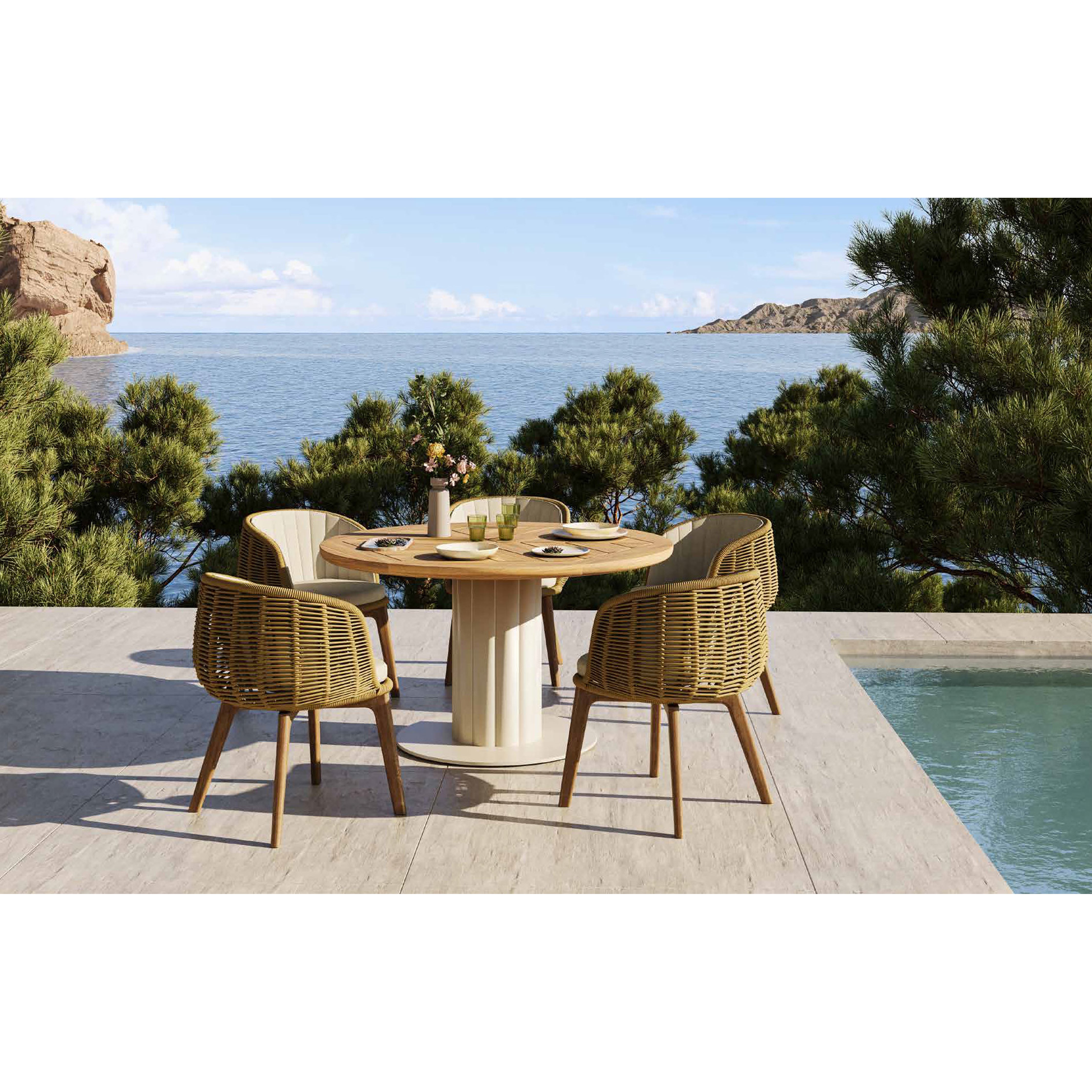 Lotus - Outdoor Round Dining Table(Dia900/1200/1400mm)