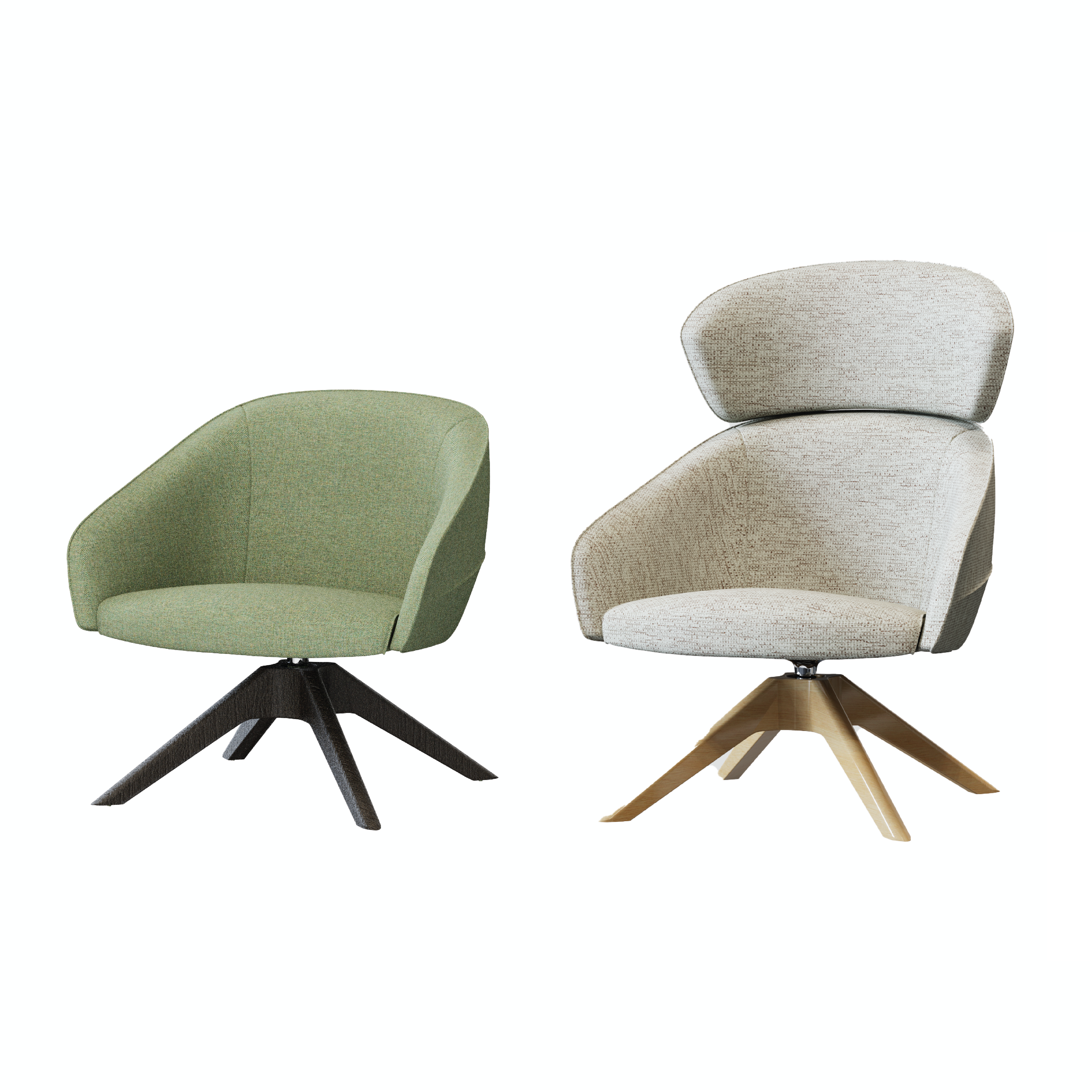 Leaf - Lounge Chair III (Robust Pyramid Leg)