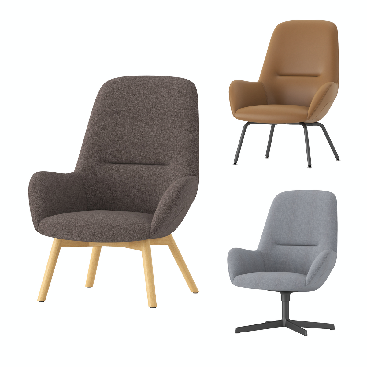Crease - Lounge Chair (High-Back)
