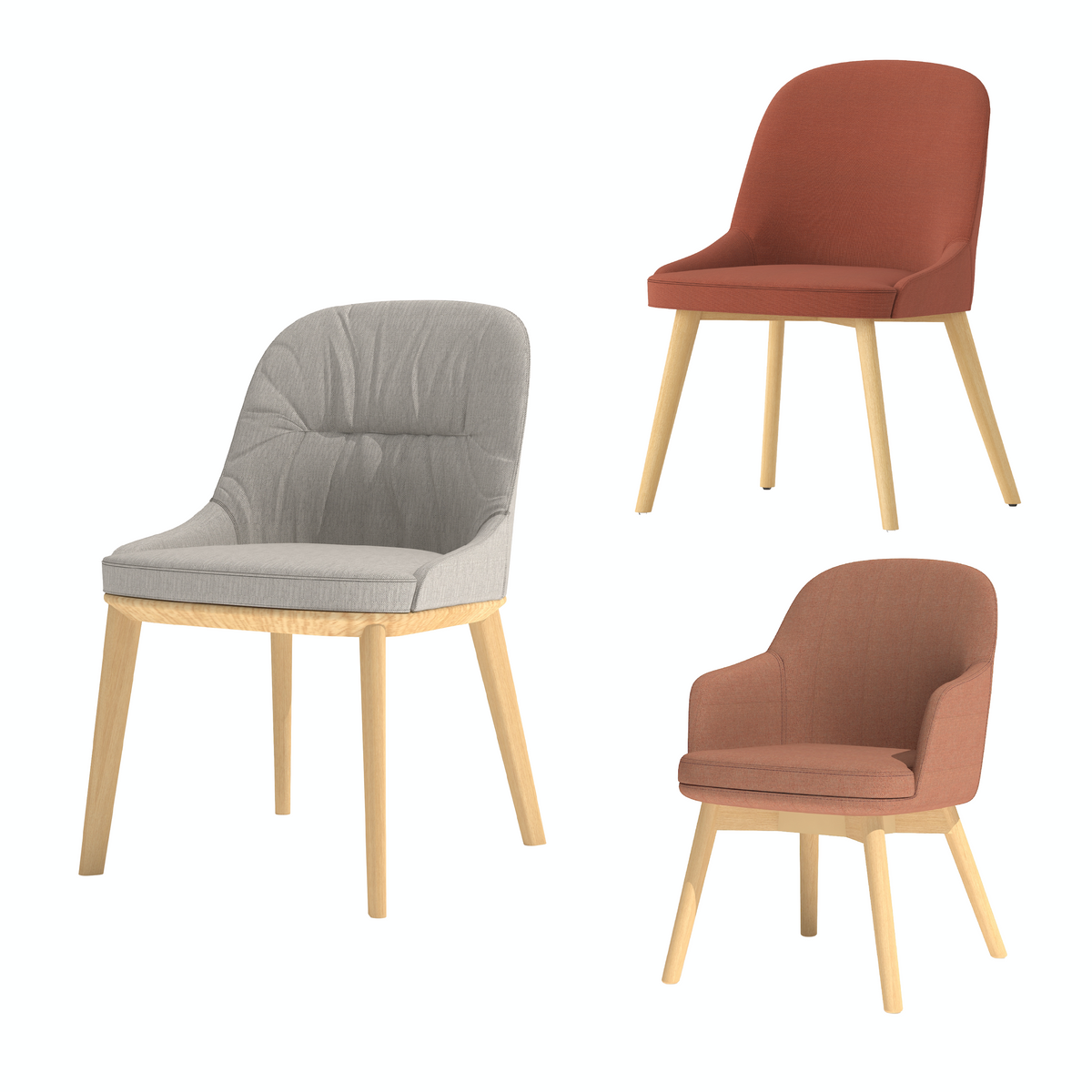 Cetacean - Dining Chair (Wooden Base)
