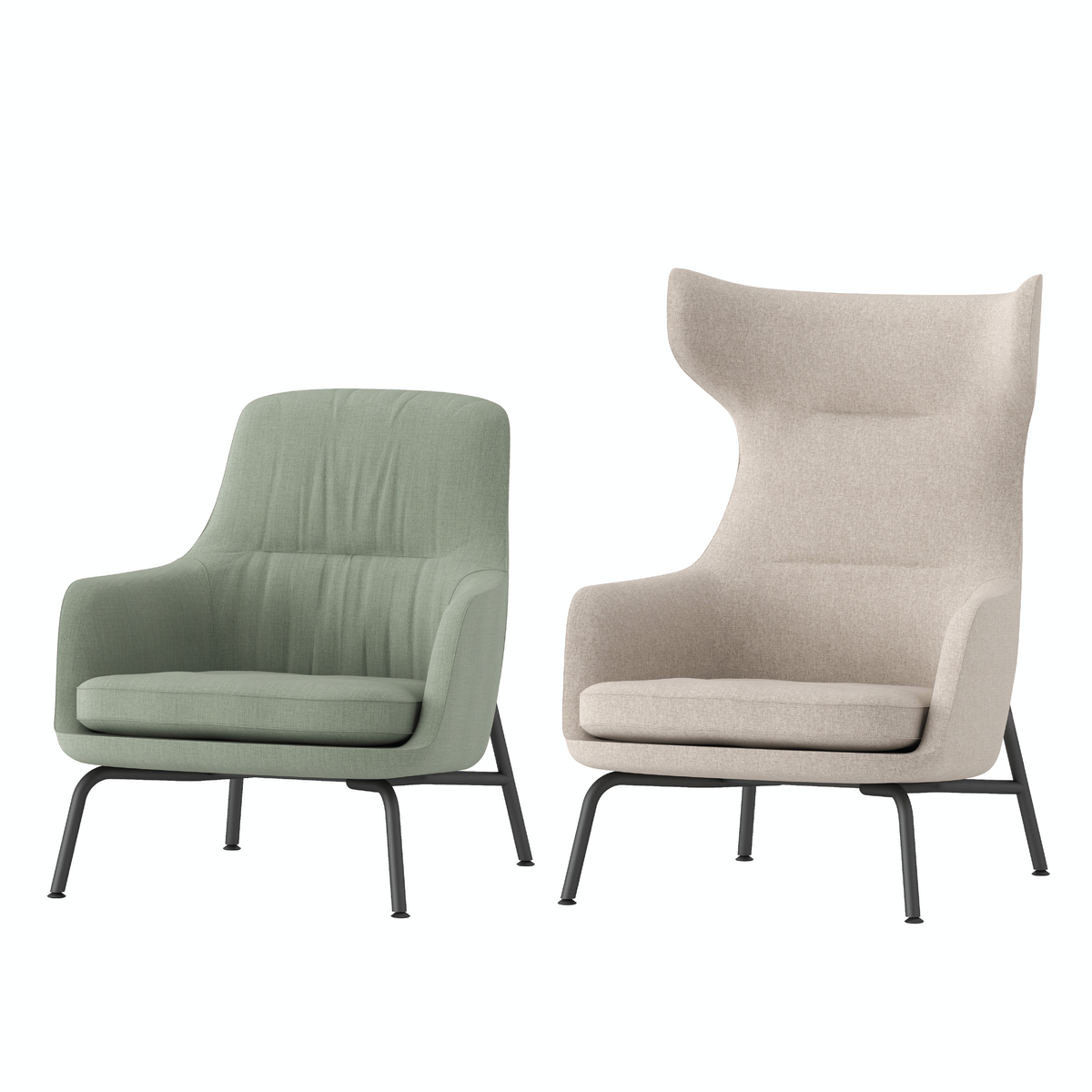 Cetacean - Lounge Chair I (Metal Base)