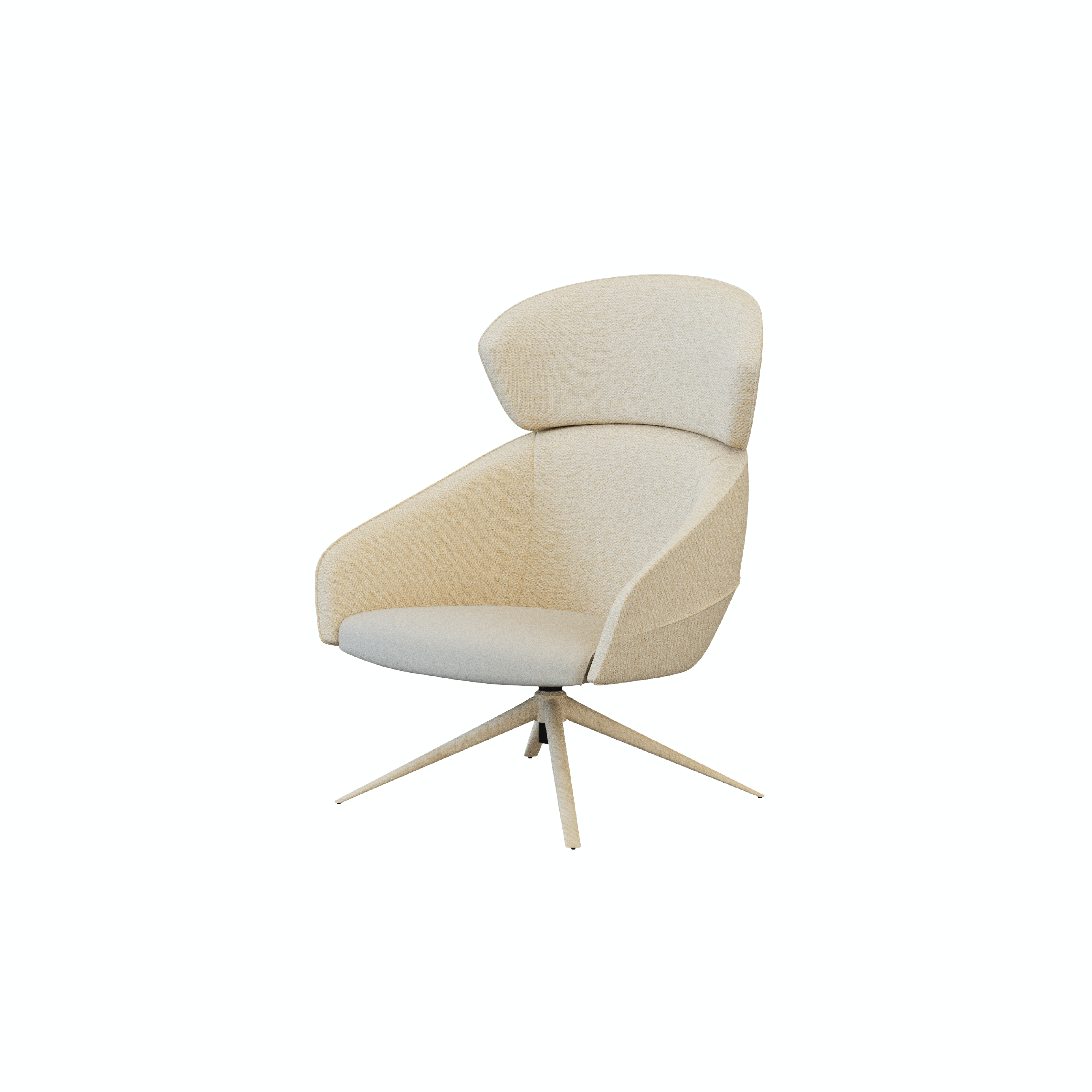 Leaf - Lounge Chair IV (Wooden/Metal Pyramid Leg)