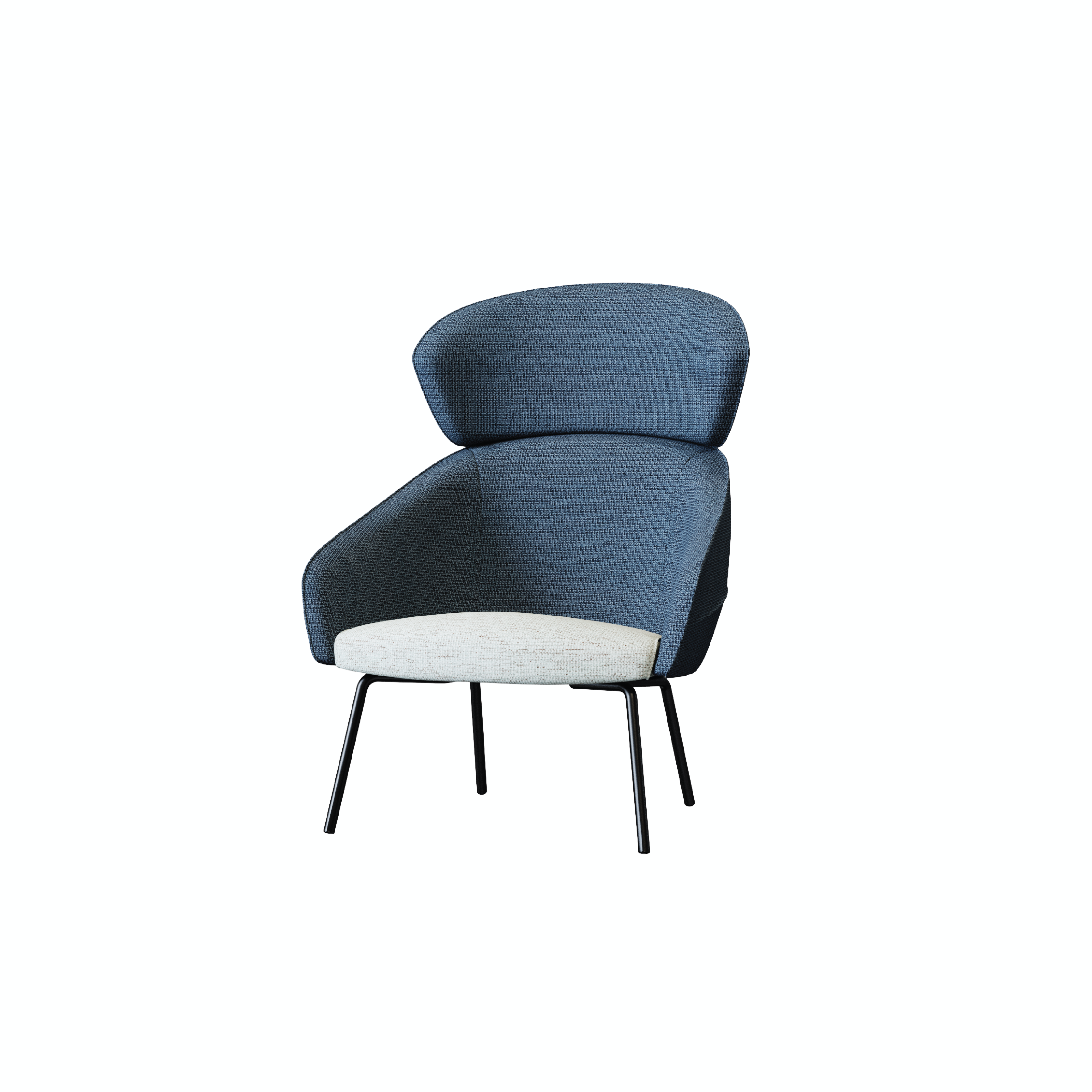 Leaf - Lounge Chair I (Wooden/Metal Leg)