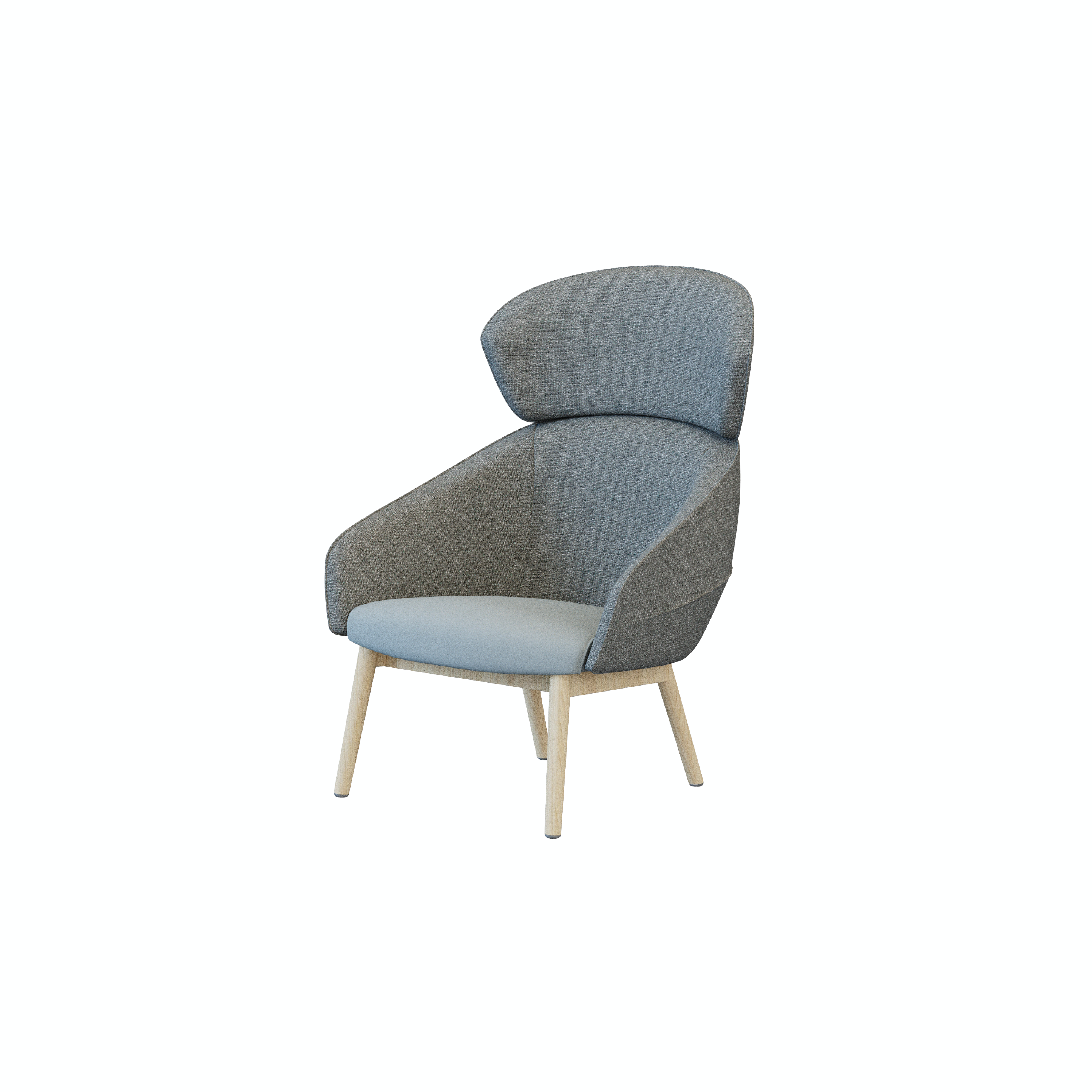 Leaf - Lounge Chair I (Wooden/Metal Leg)
