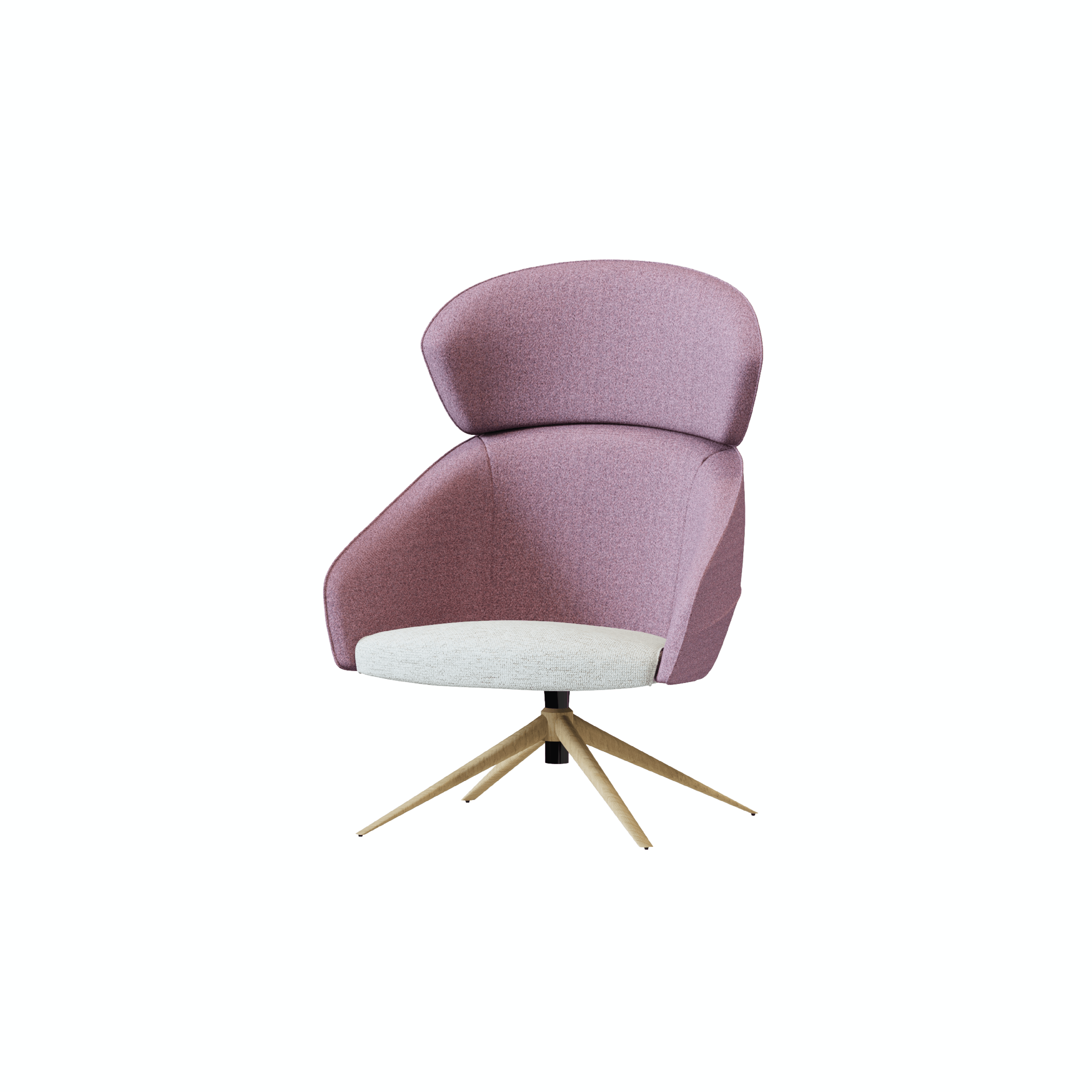 Leaf - Lounge Chair IV (Wooden/Metal Pyramid Leg)