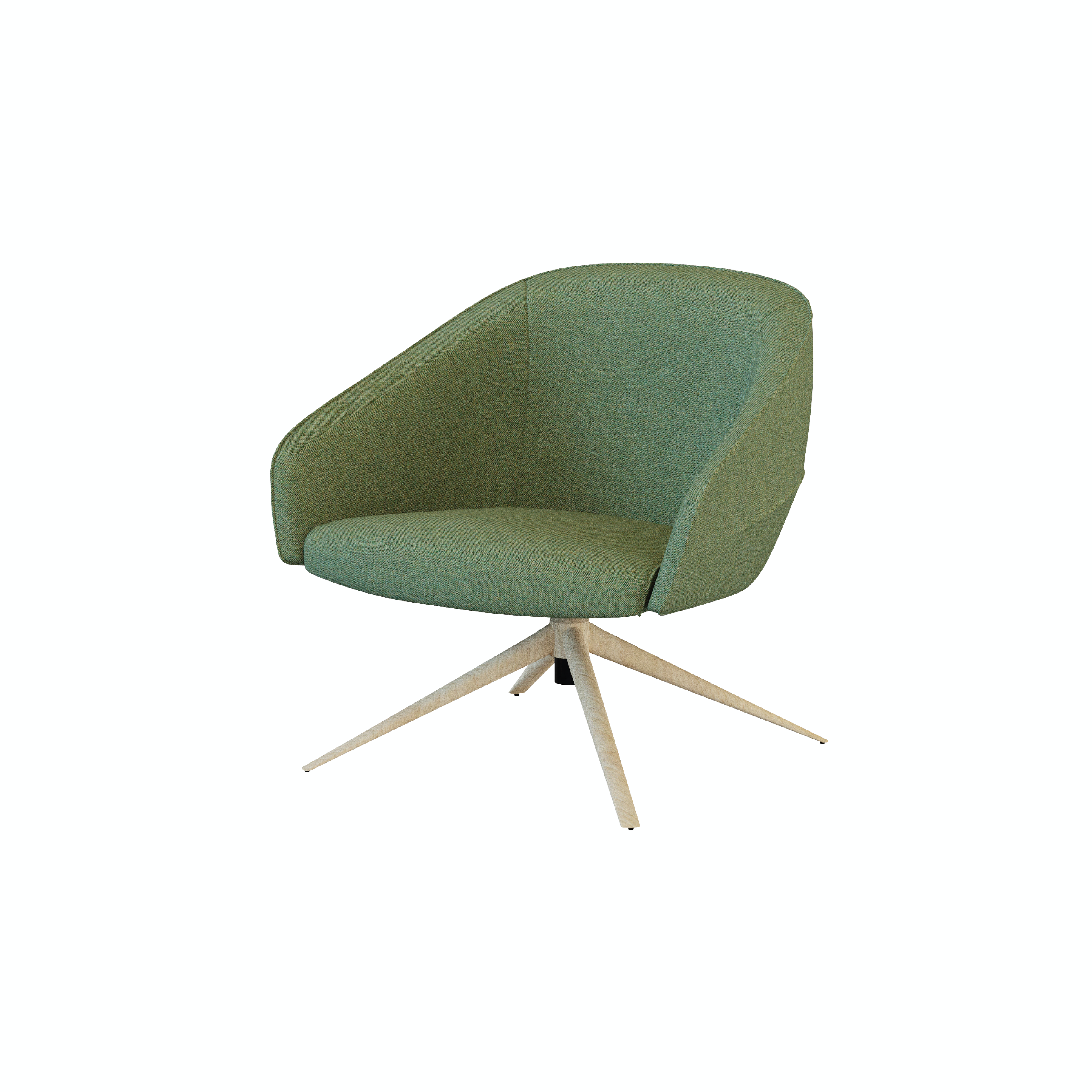 Leaf - Lounge Chair IV (Wooden/Metal Pyramid Leg)