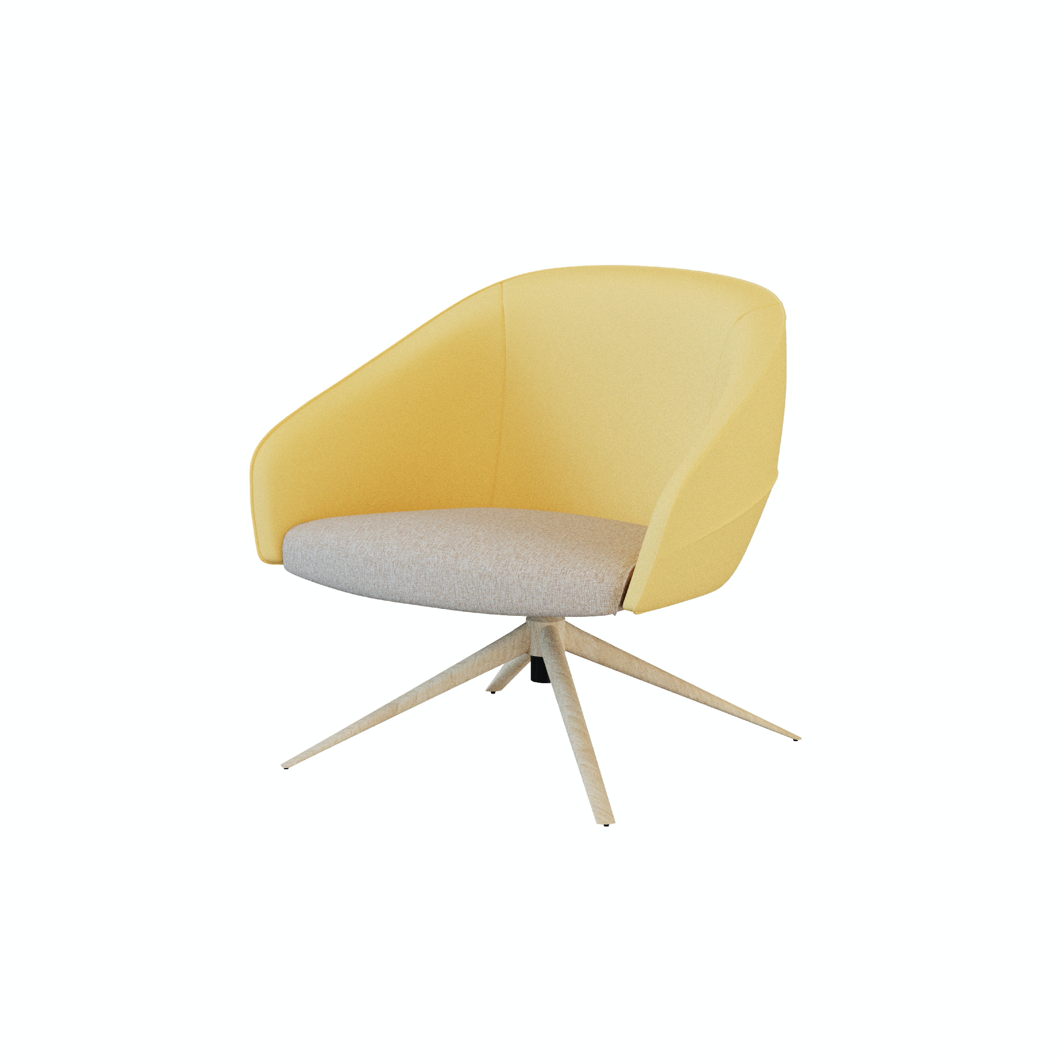 Leaf - Lounge Chair IV (Wooden/Metal Pyramid Leg)