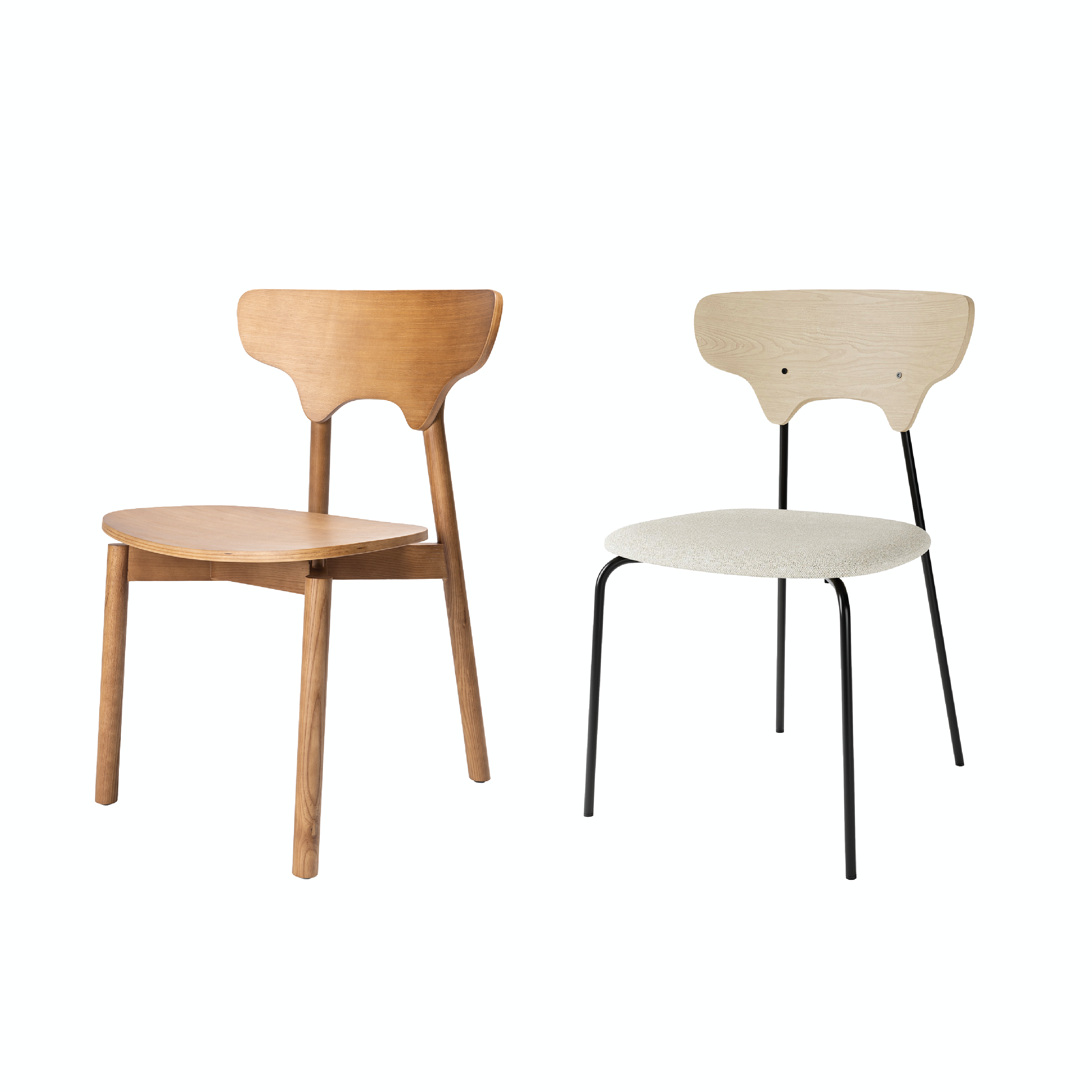 Toothy - Wooden/Steel Base Dining Chair