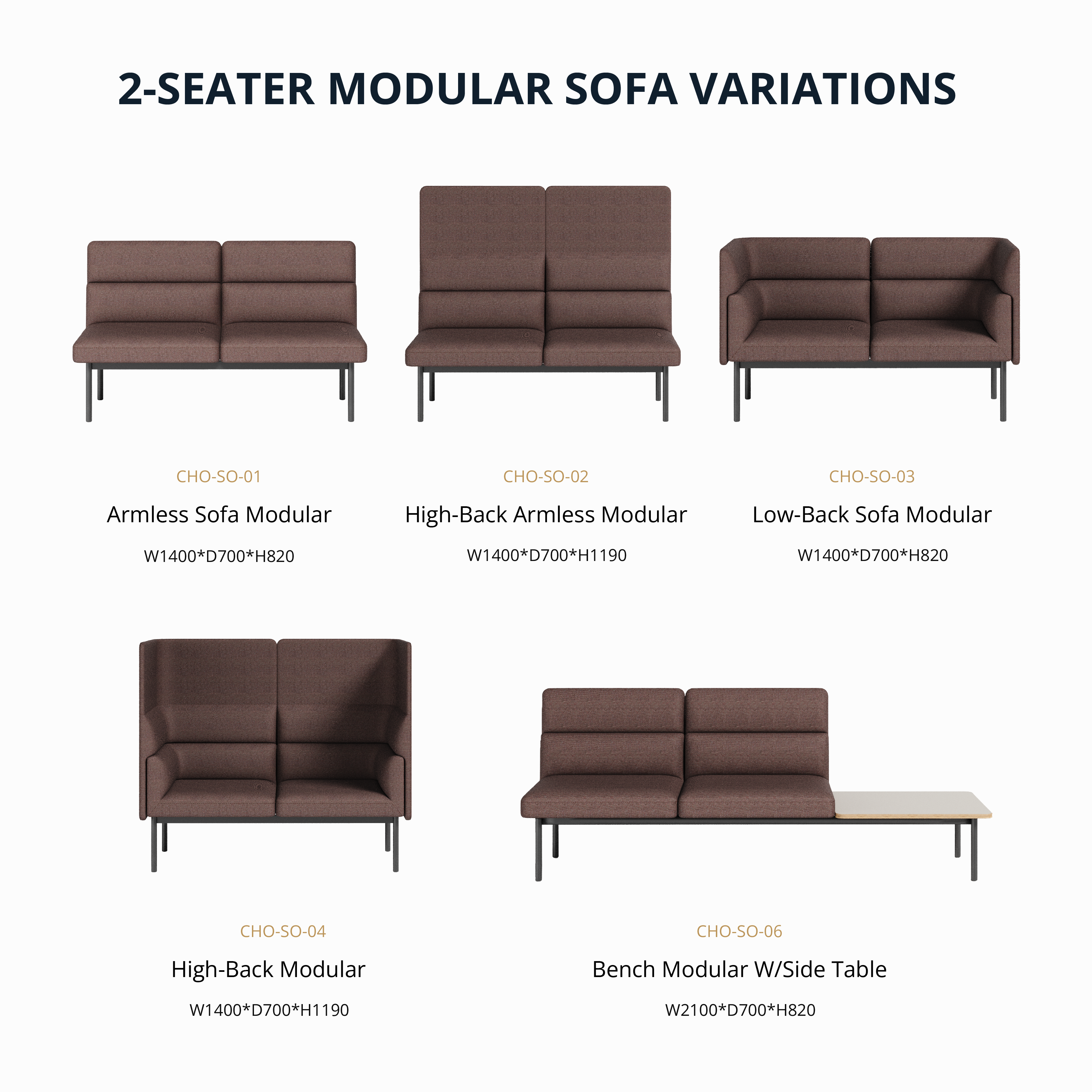 Chocolate  - Modular Bench/Sofa