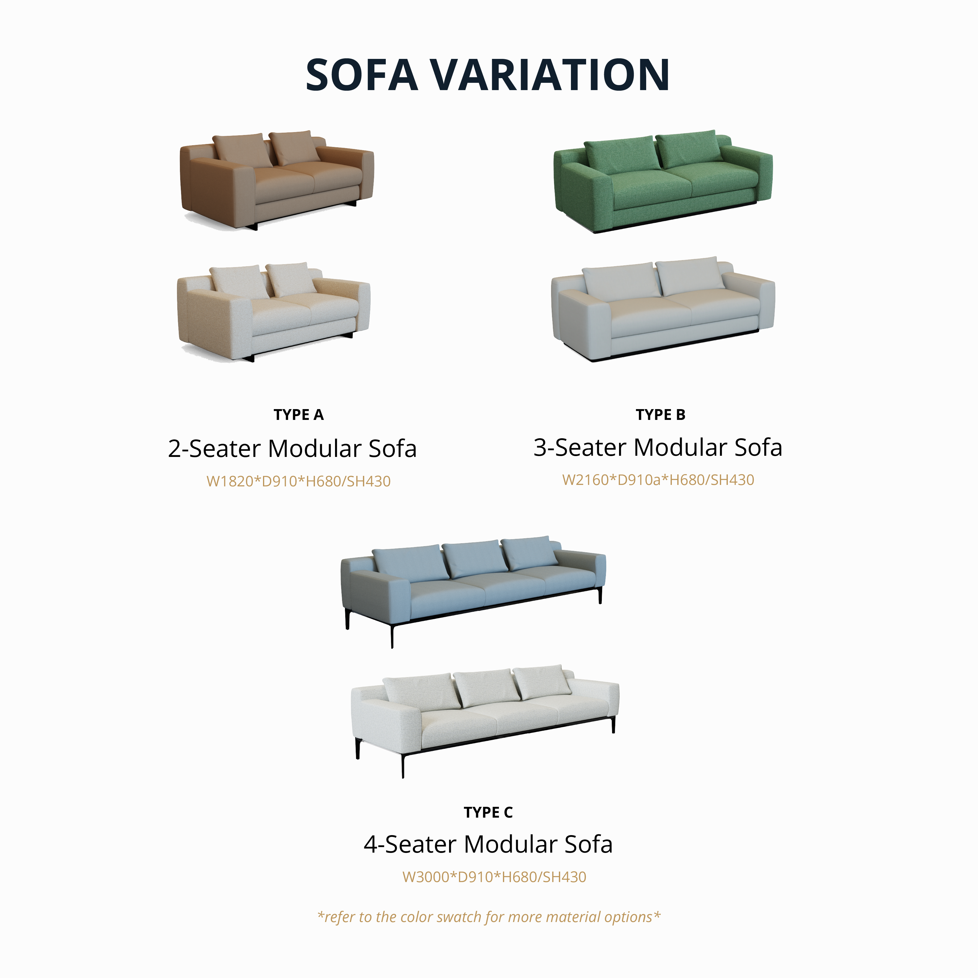 COMM - 2/3/4 seater Sofa