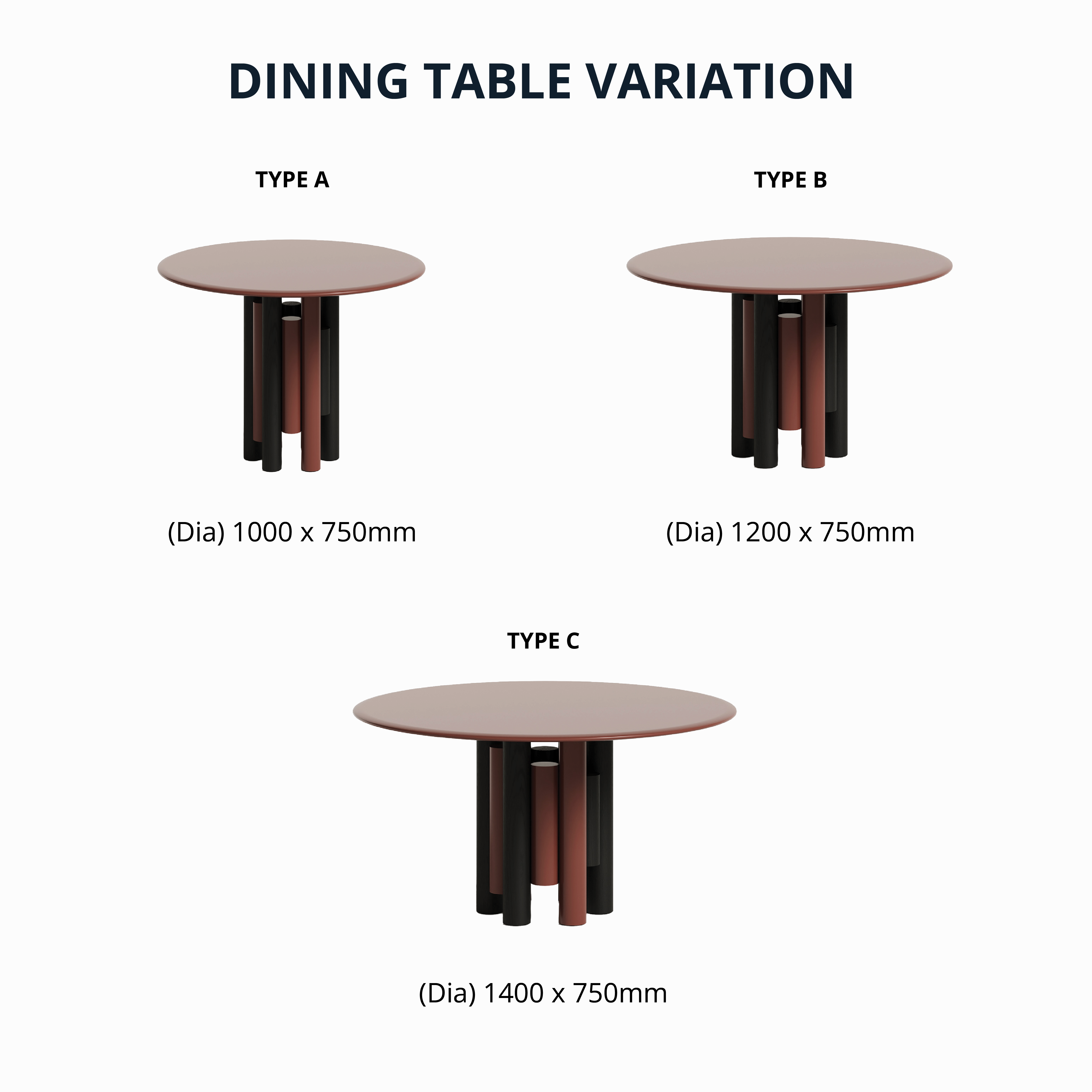 Pillar Bliss - Round Dining Table