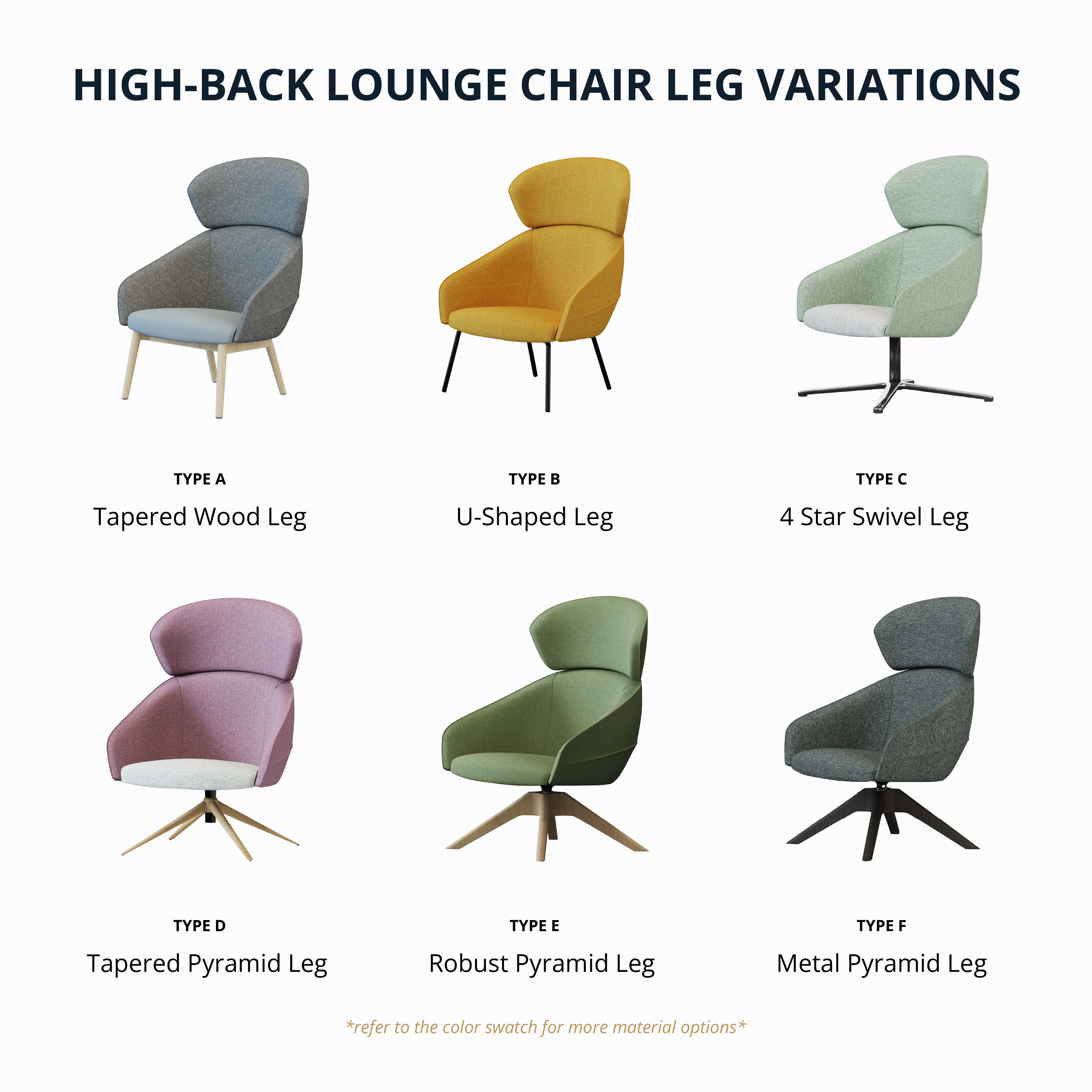 Leaf - Lounge Chair I (Wooden/Metal Leg)