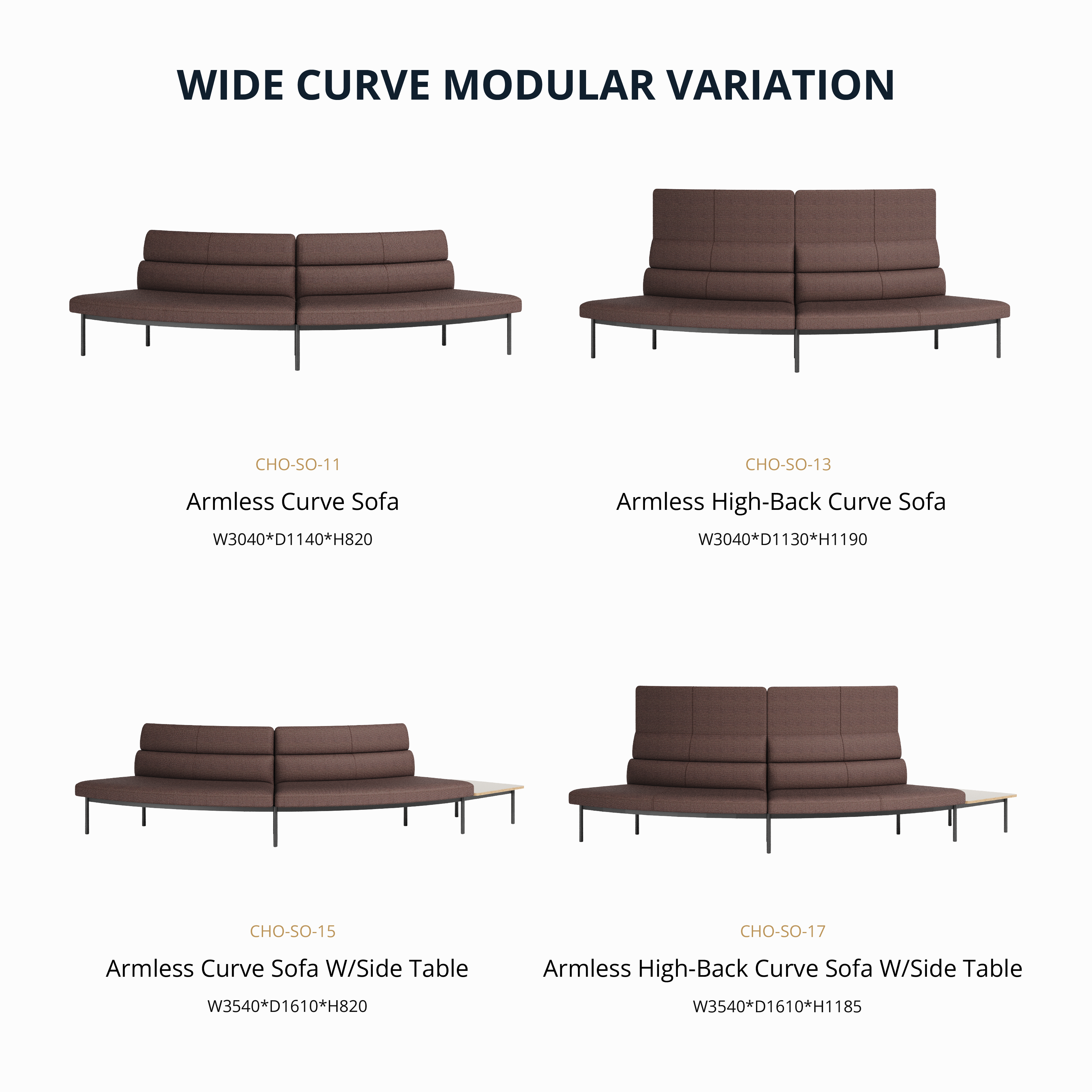 Chocolate  - Modular Bench/Sofa