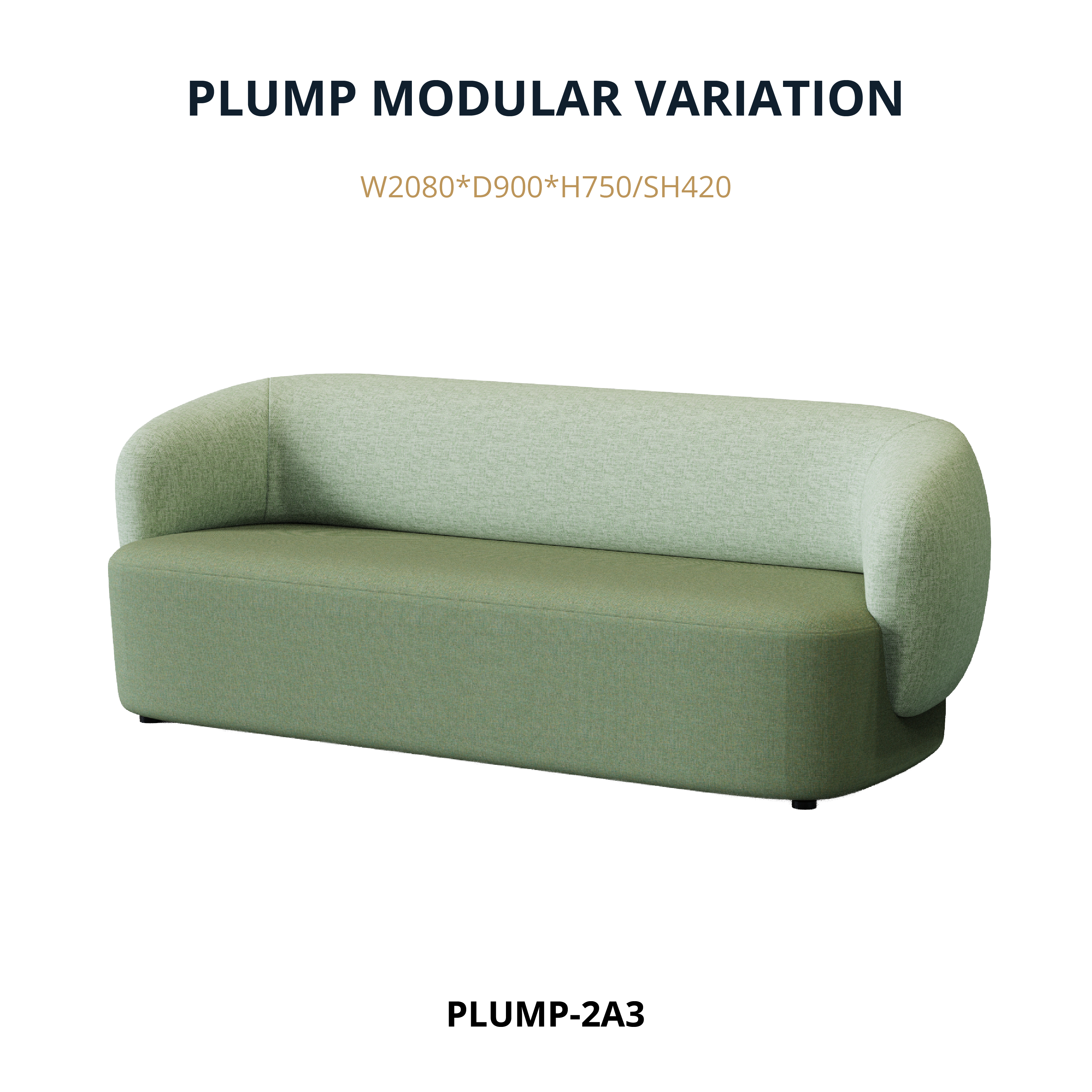 Plump - 2/3 Seater (Curved Version)