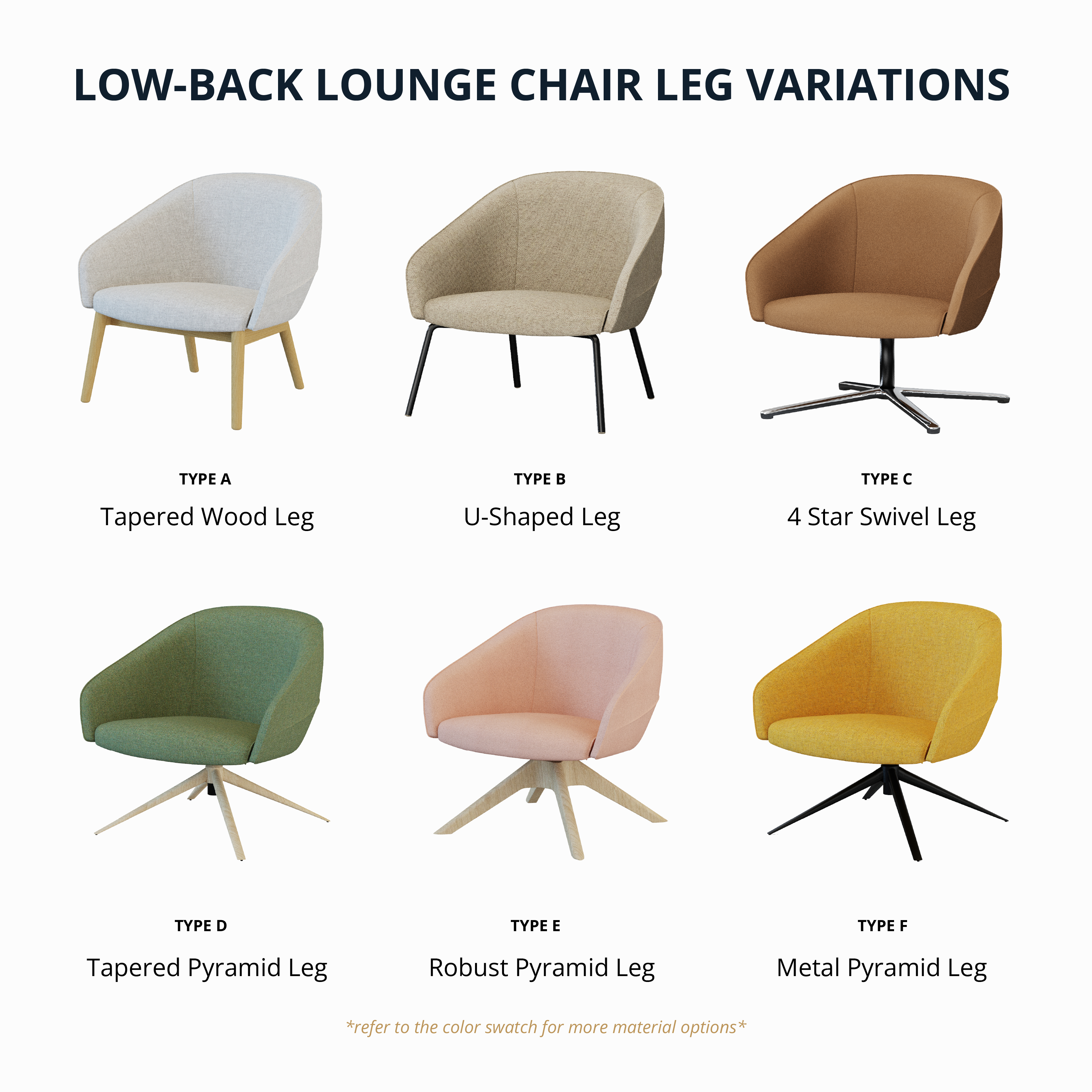Leaf - Lounge Chair I (Wooden/Metal Leg)