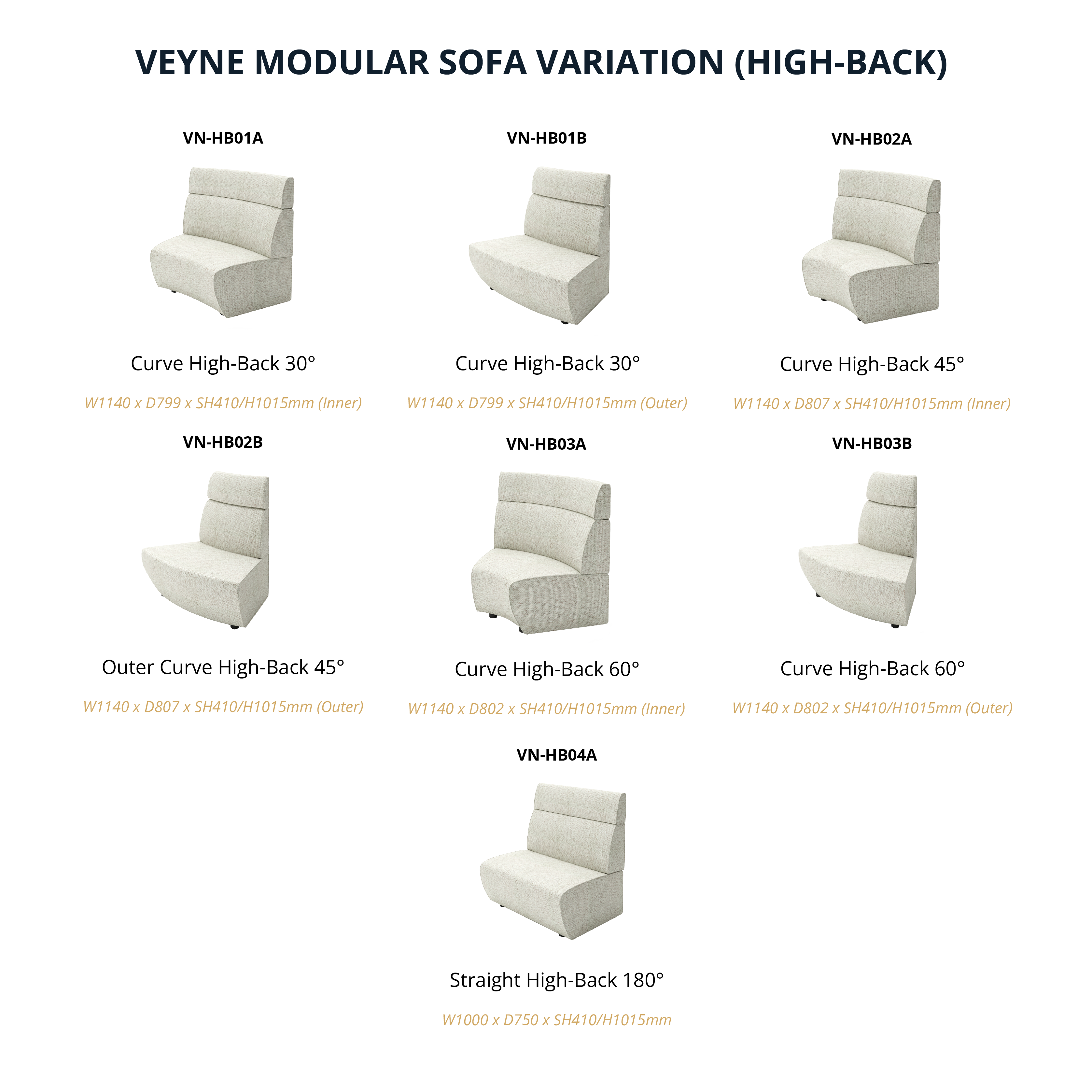 VEYNE - Modular Sofa (Powerpoint option)