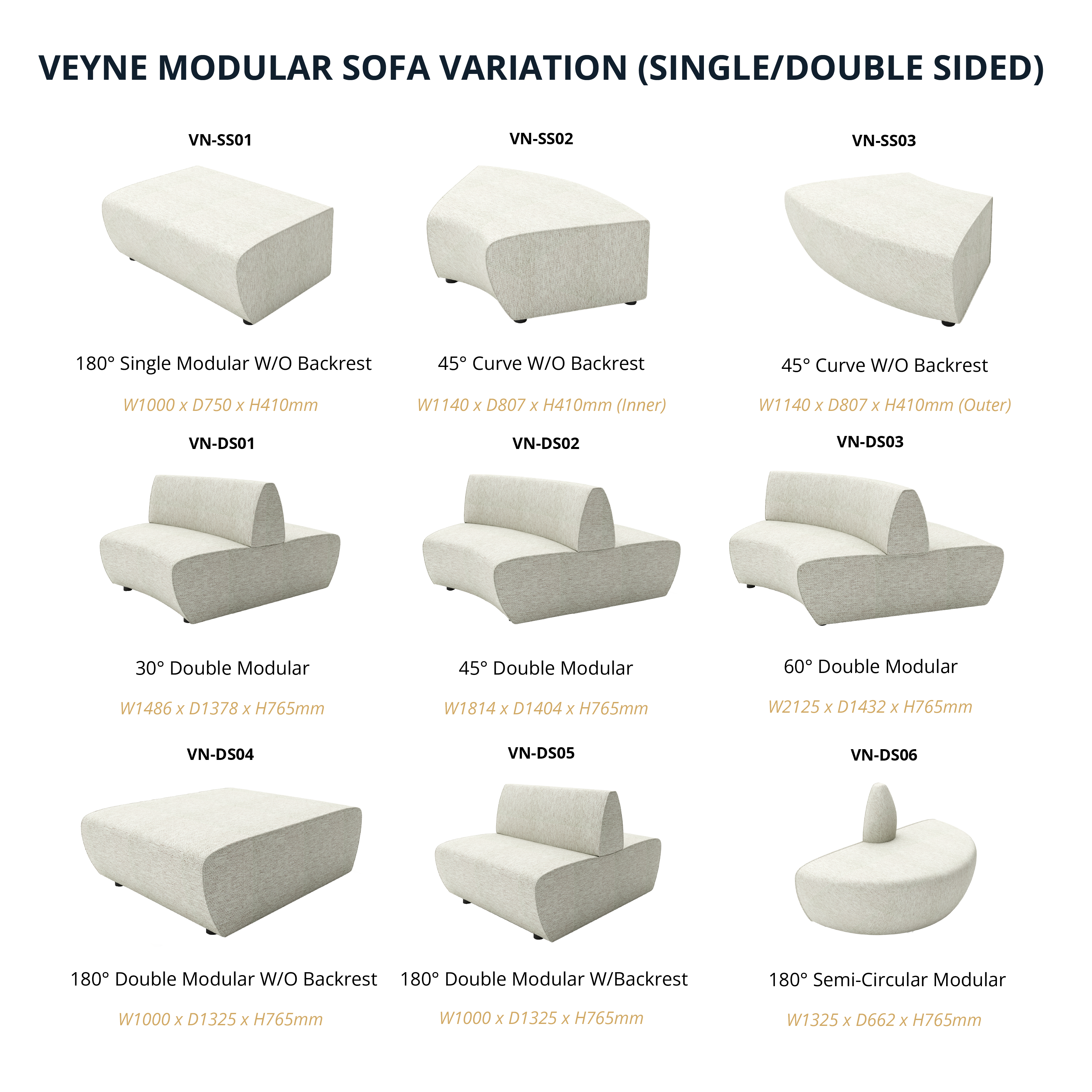 VEYNE - Modular Sofa (Powerpoint option)