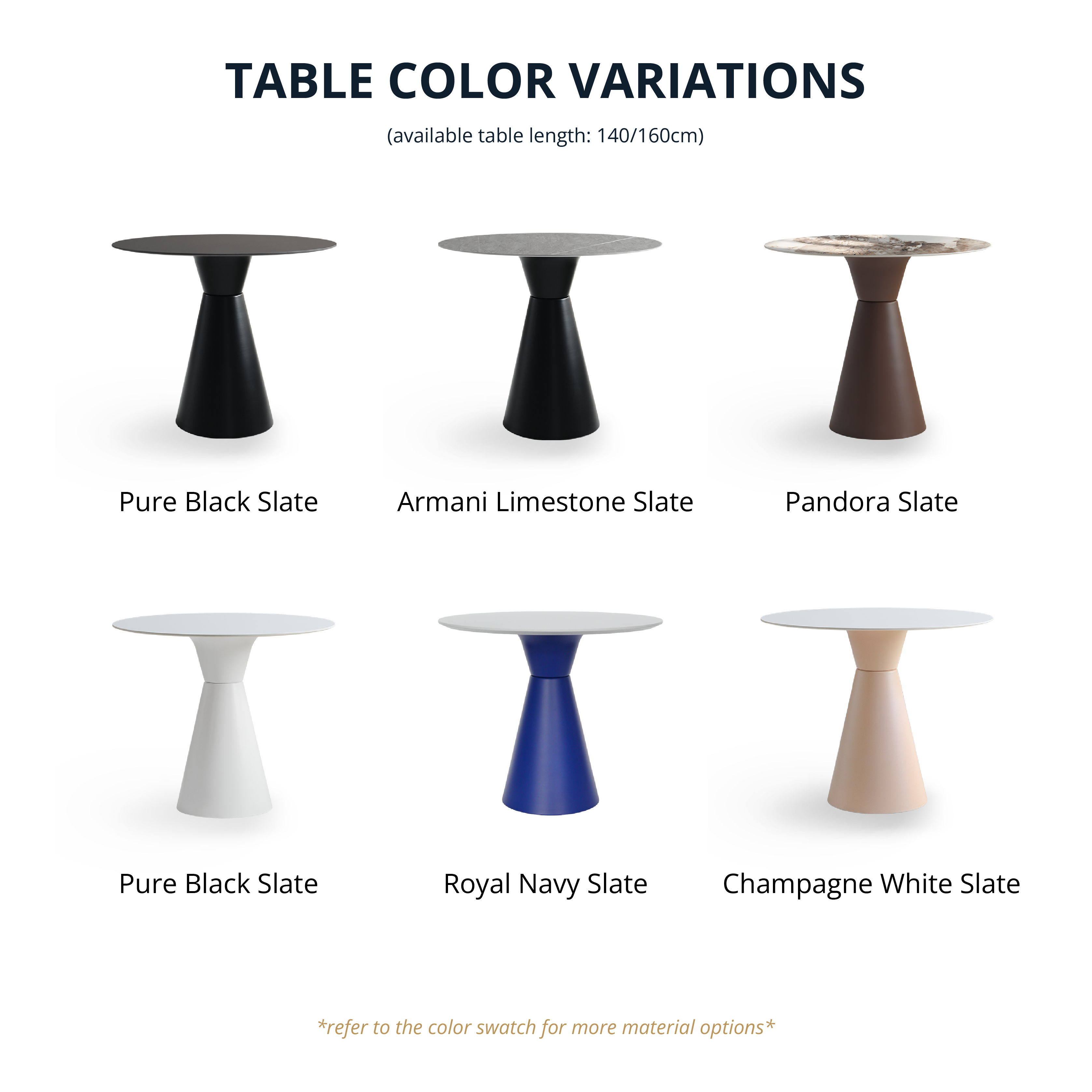 6.0 Dining Table (Dia600-1200mm)