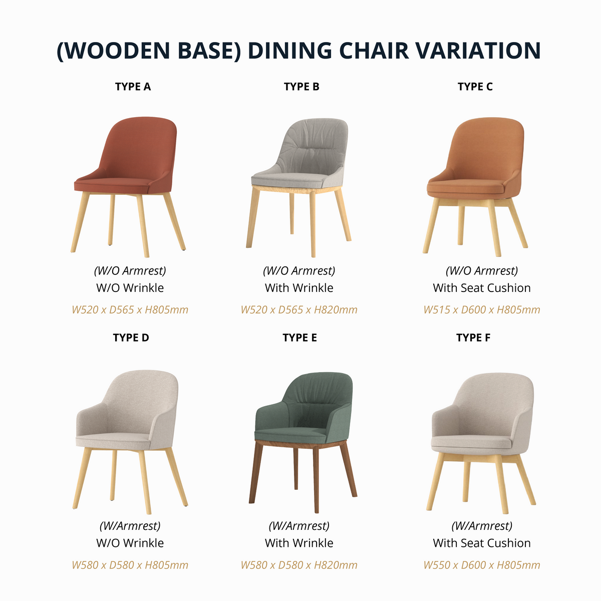 Cetacean - Dining Chair (Wooden Base)
