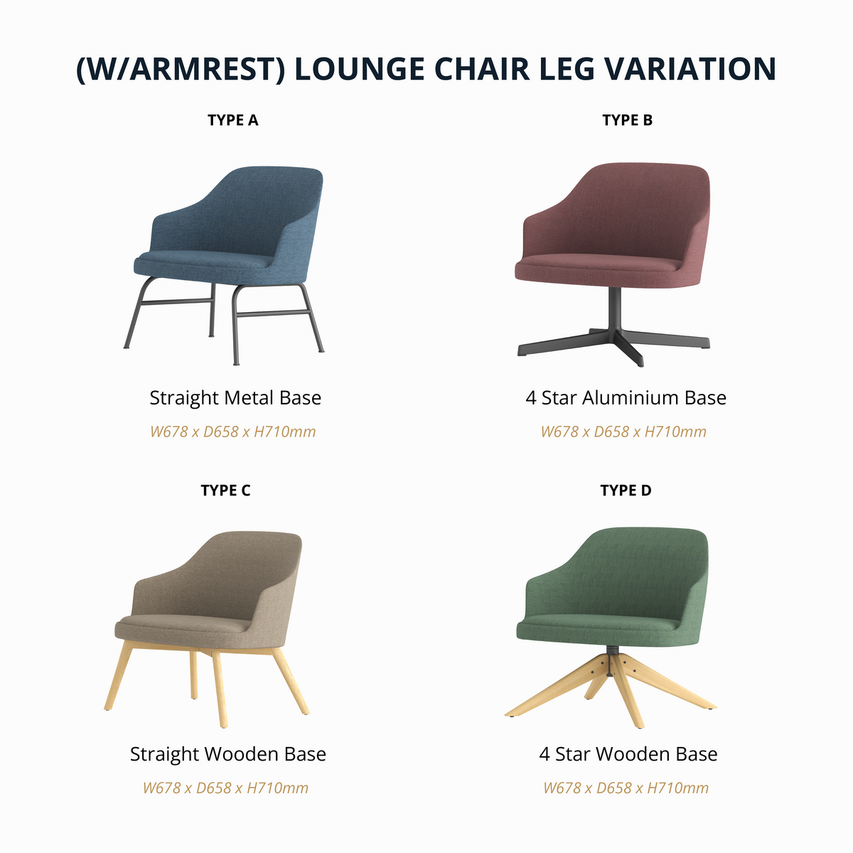Dolphin - Lounge Chair with Armrest