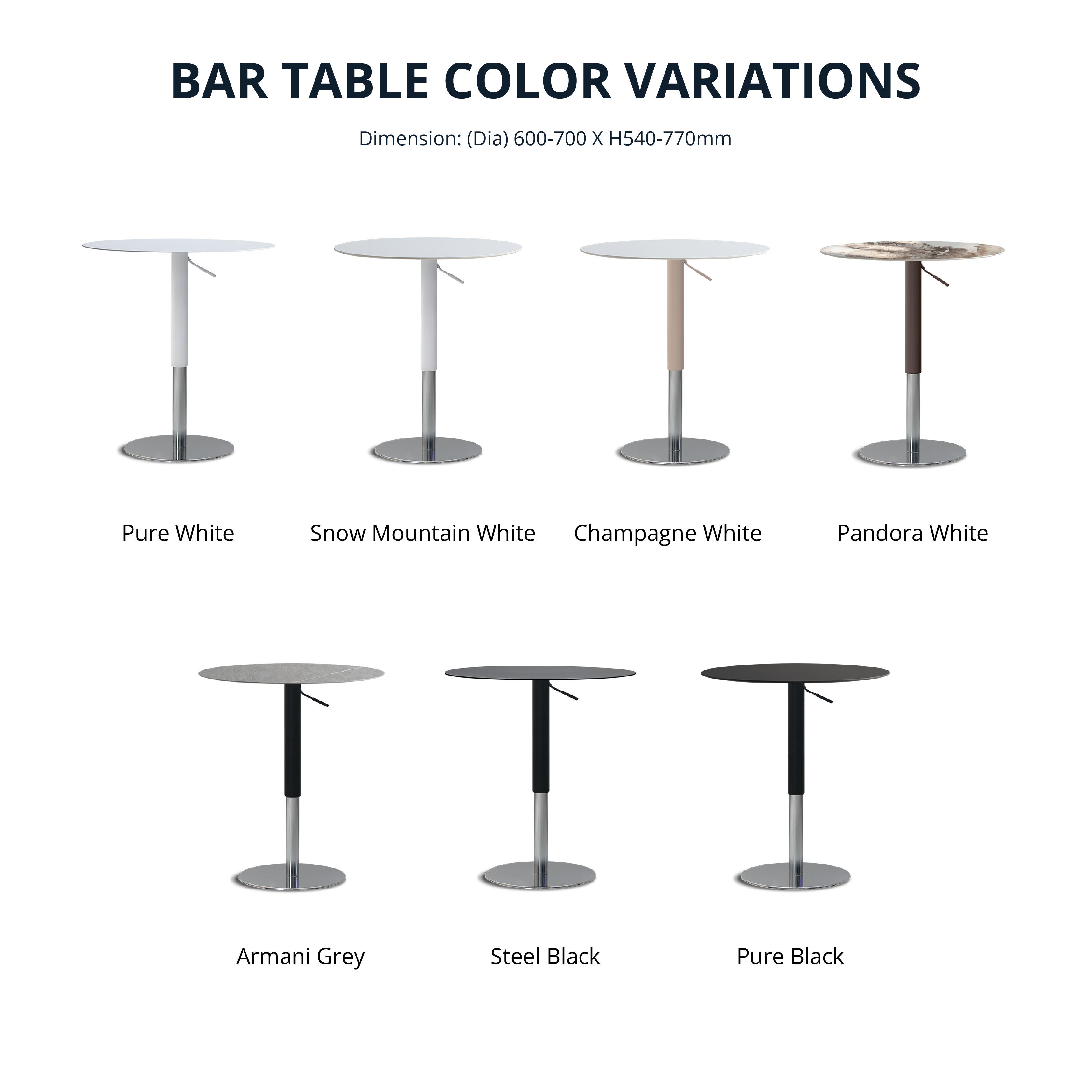 DRIP - Height Adjustable Bar Table