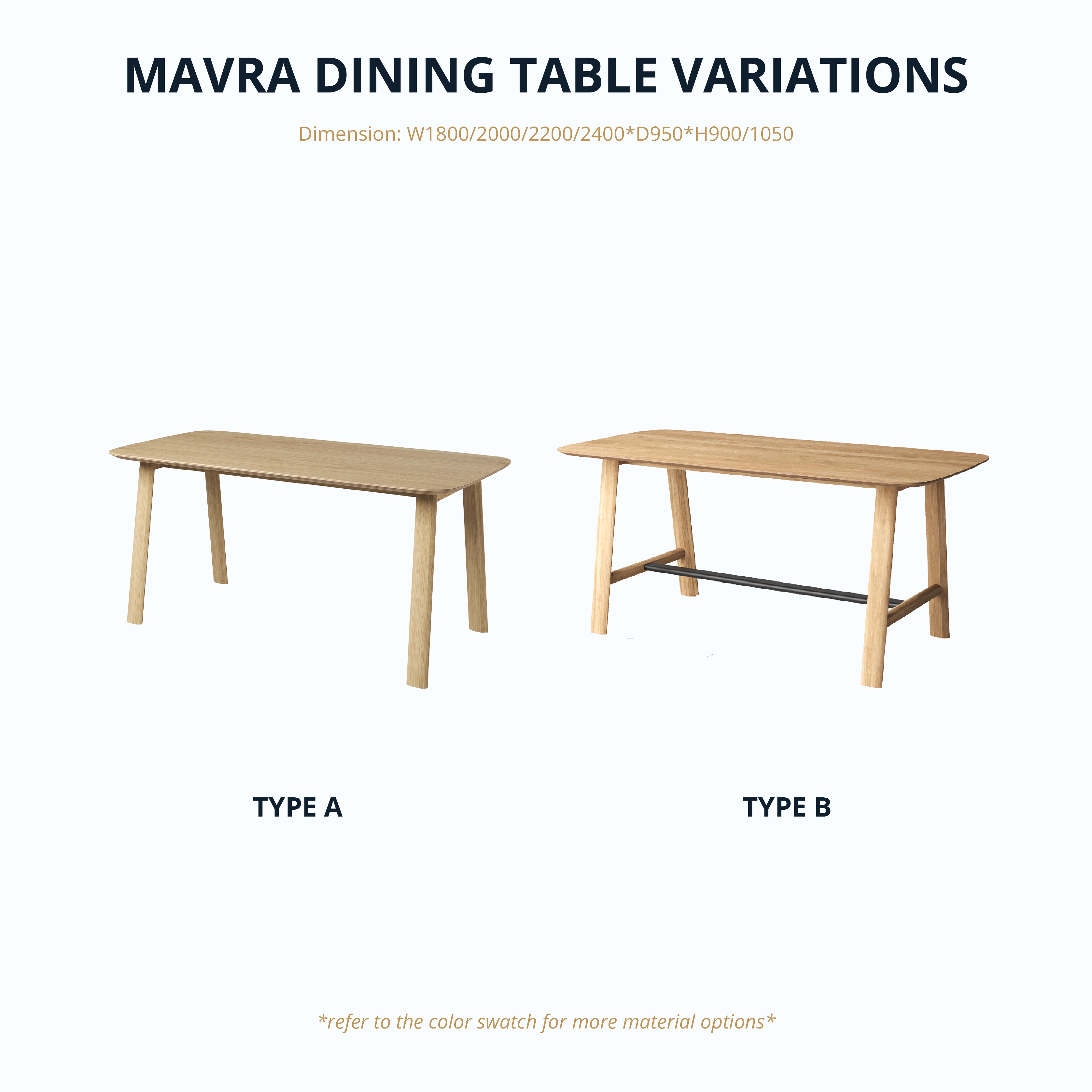 MAVRA - Rectangular Dining Table (Powerpoint option)