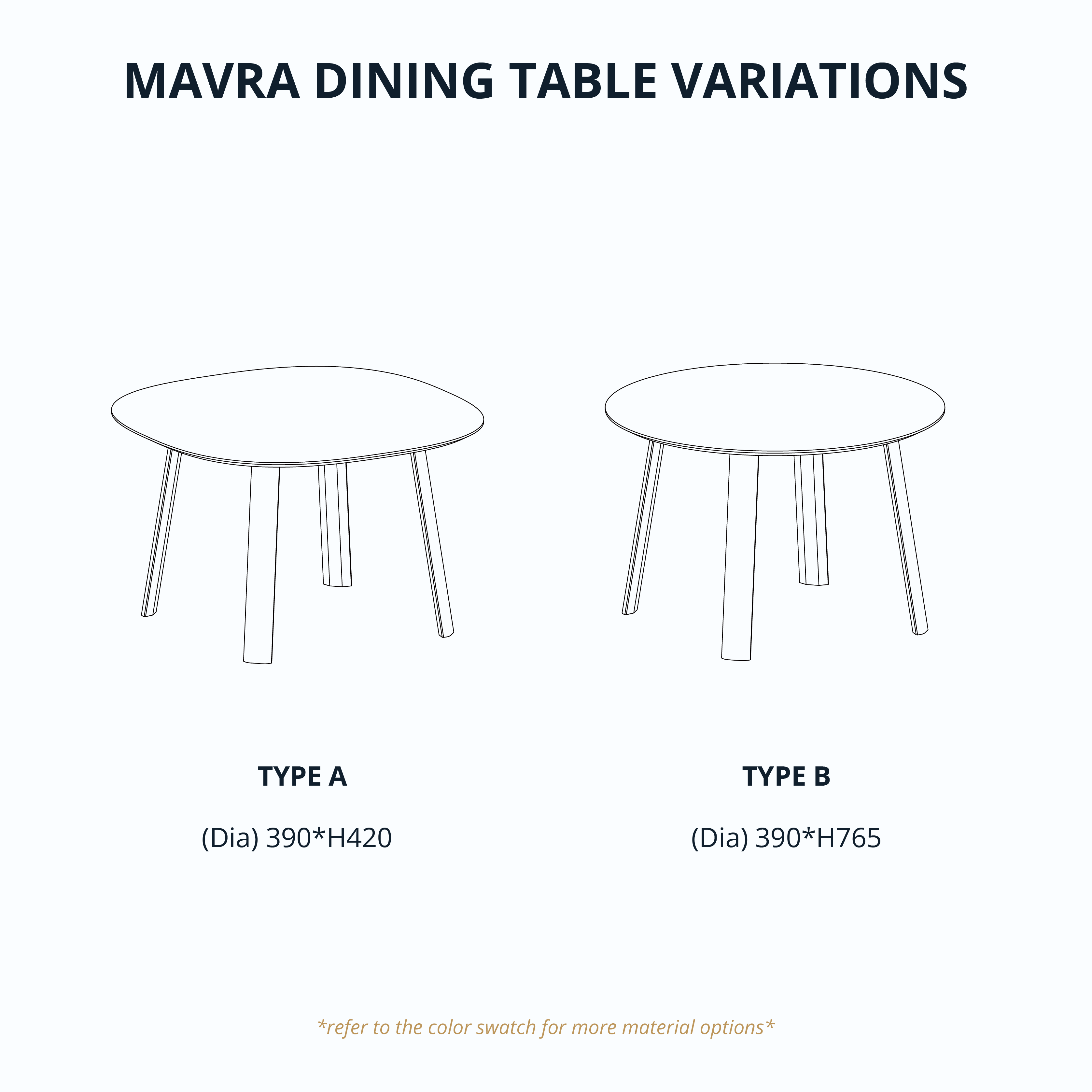 MAVRA - Dia1200 Dining Table