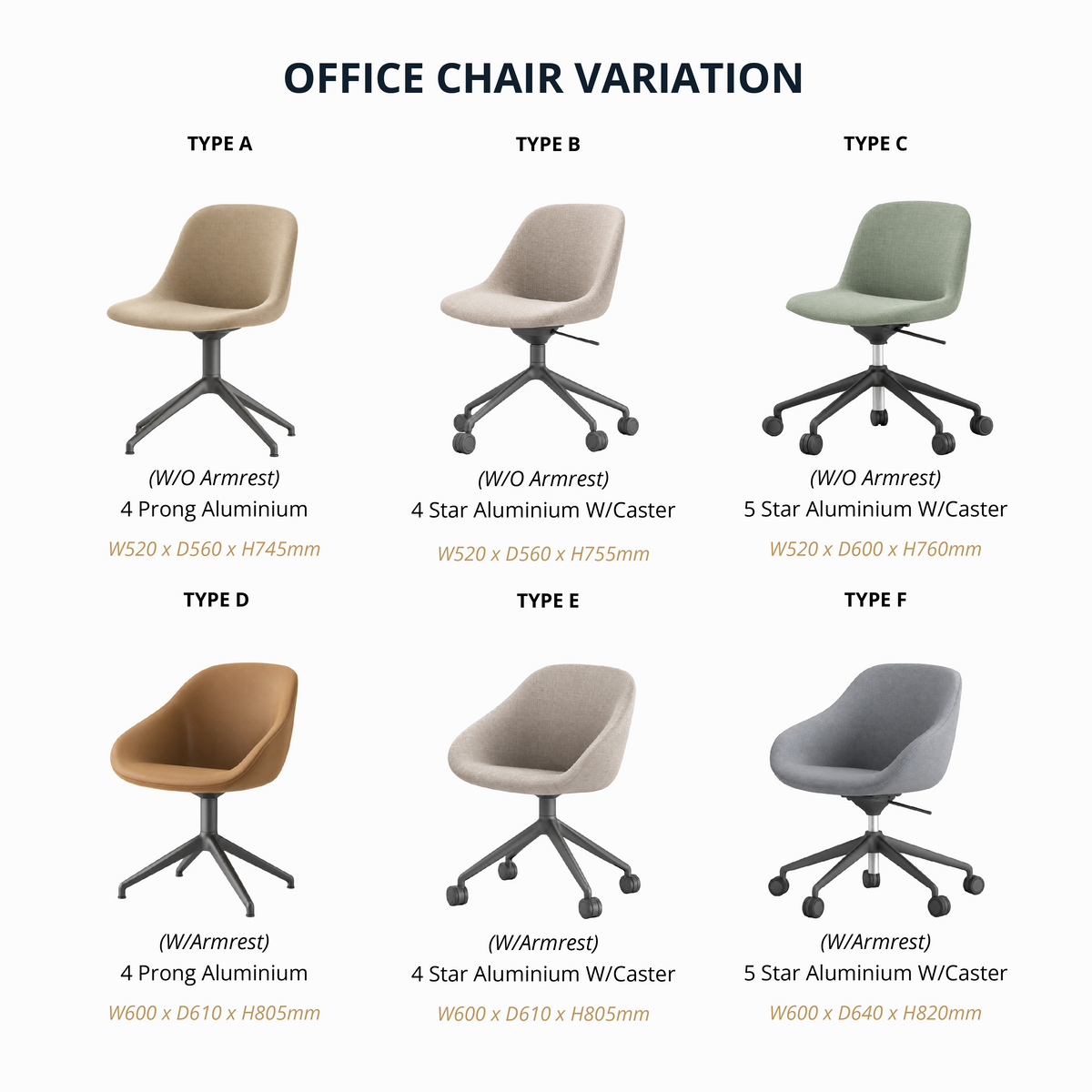 Miss - Office Chair (W/Armrest)
