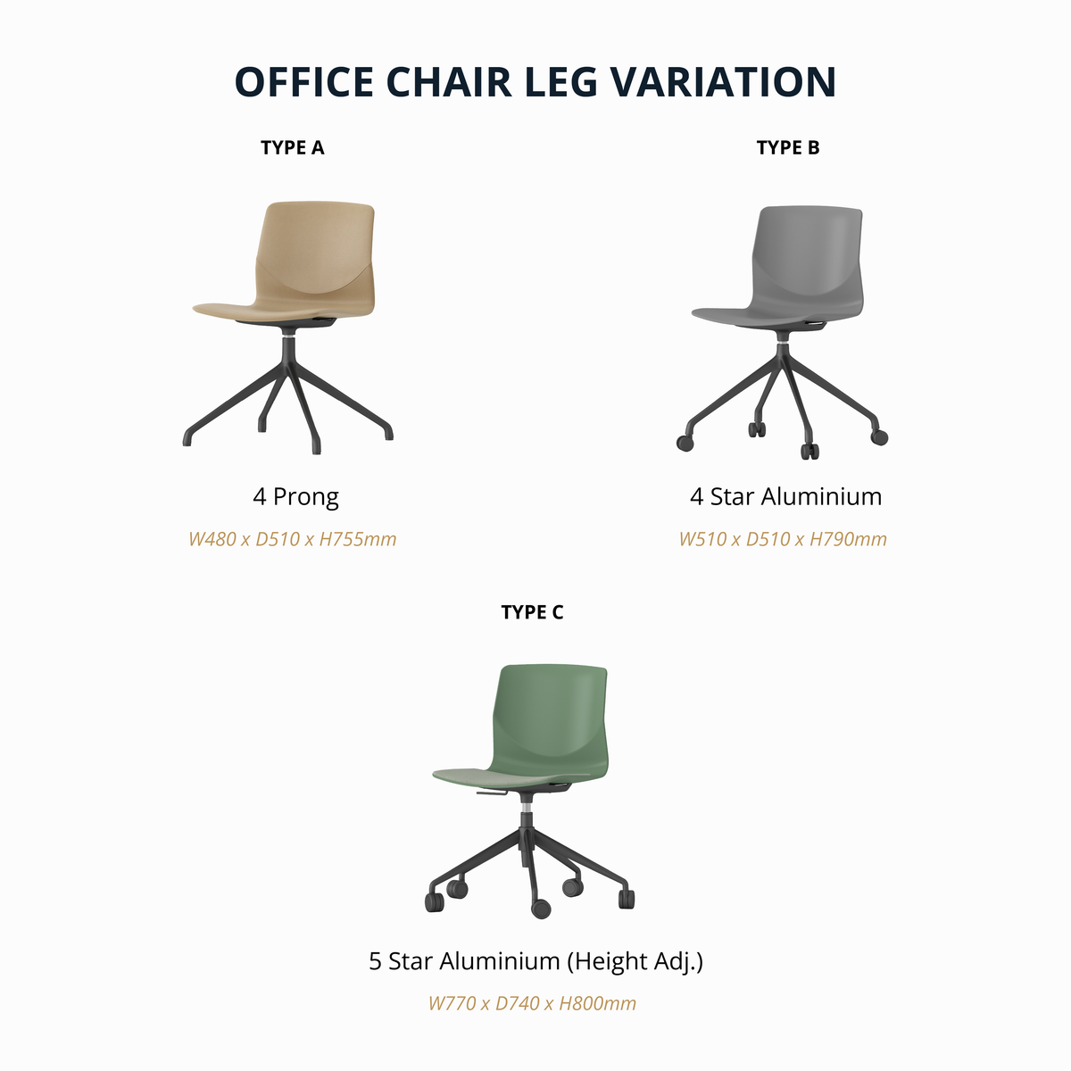 Moon - Office Chair II W/O Armrest