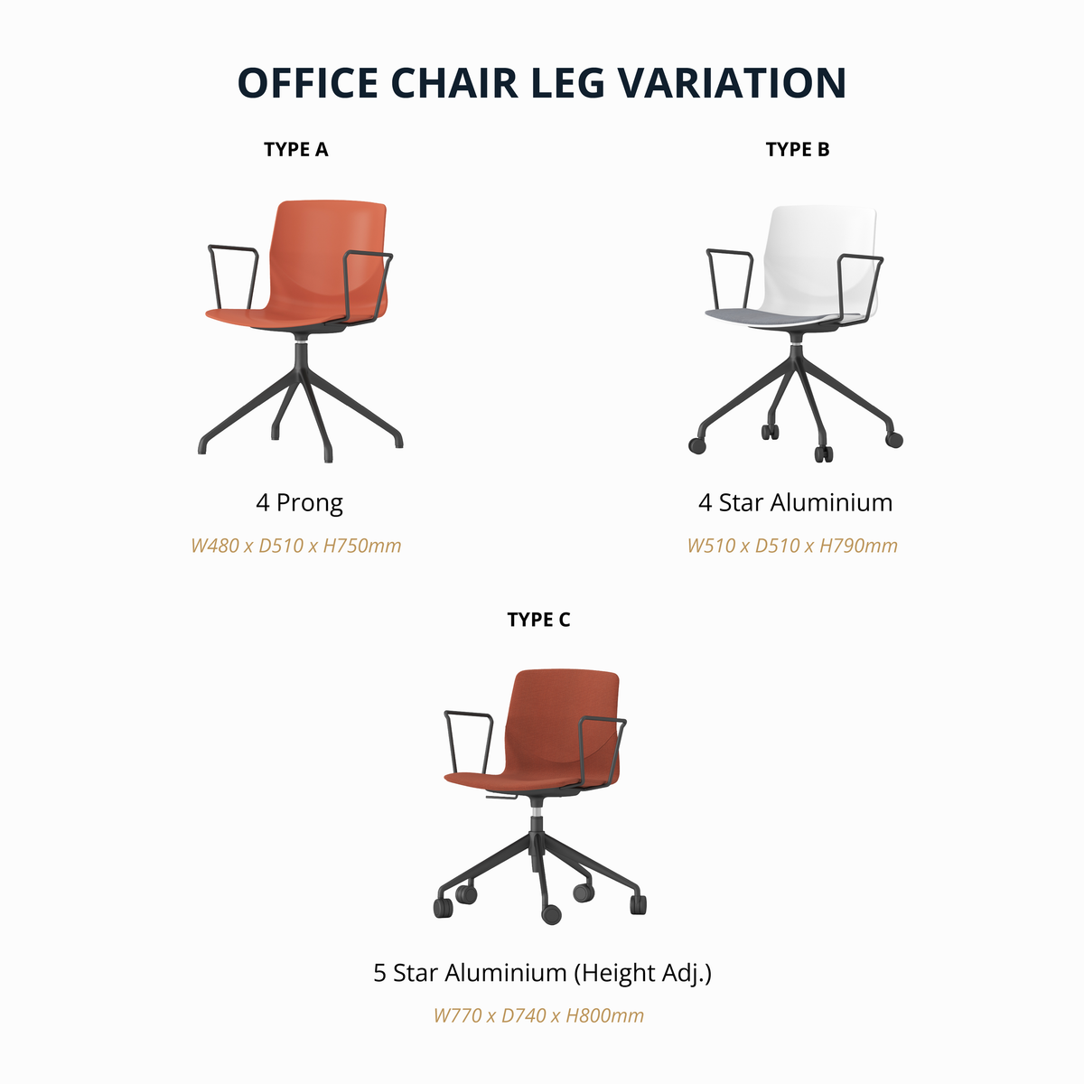 Moon - Office Chair II with Armrest