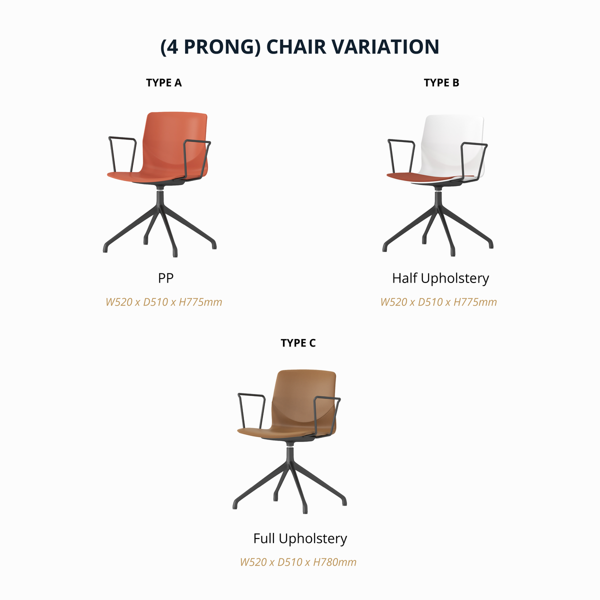Moon - Office Chair II with Armrest