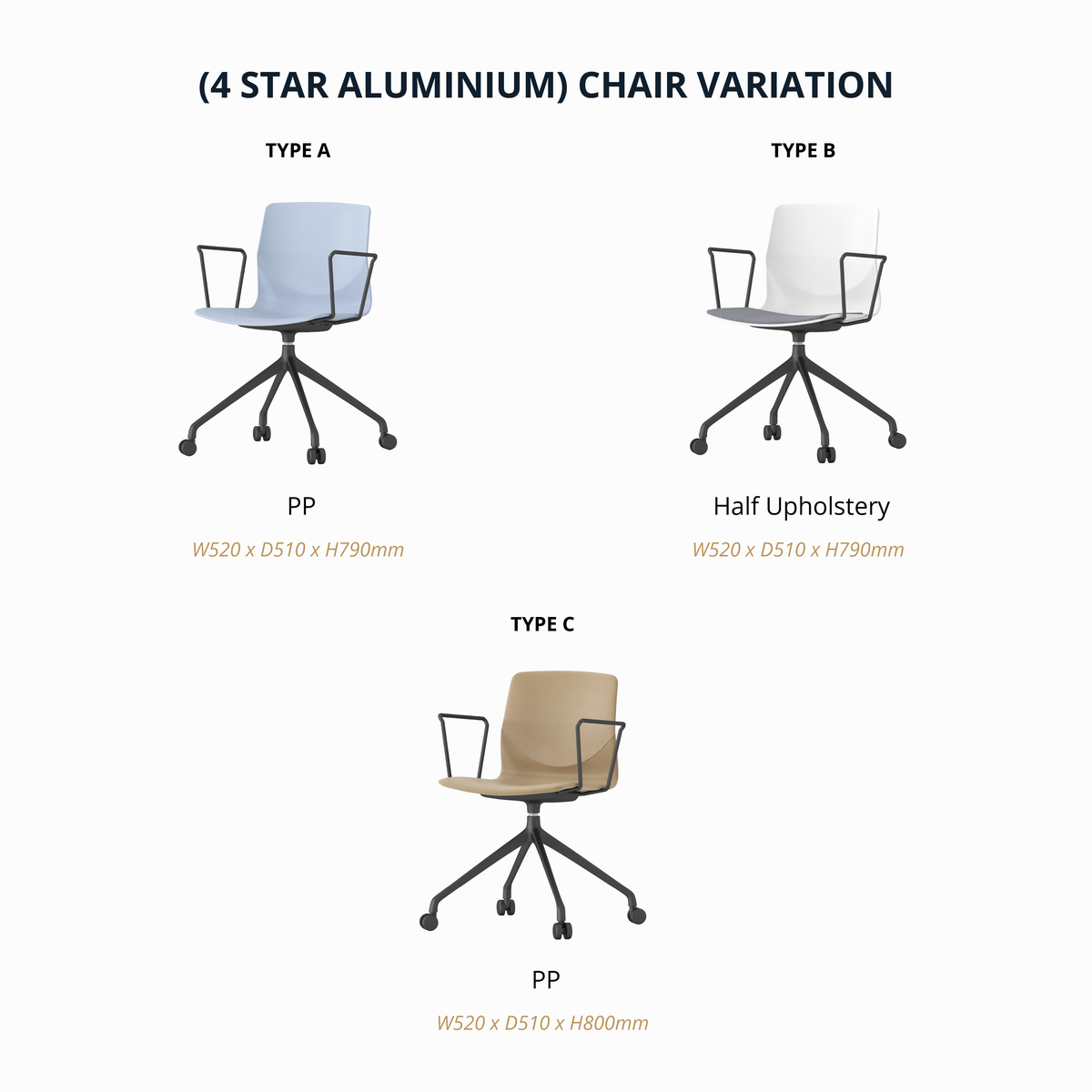 Moon - Office Chair II with Armrest