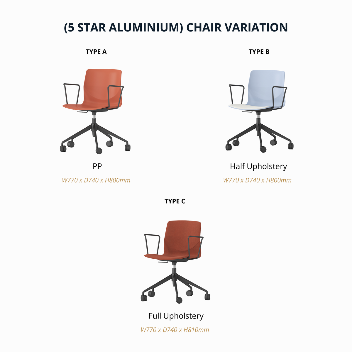 Moon - Office Chair II with Armrest