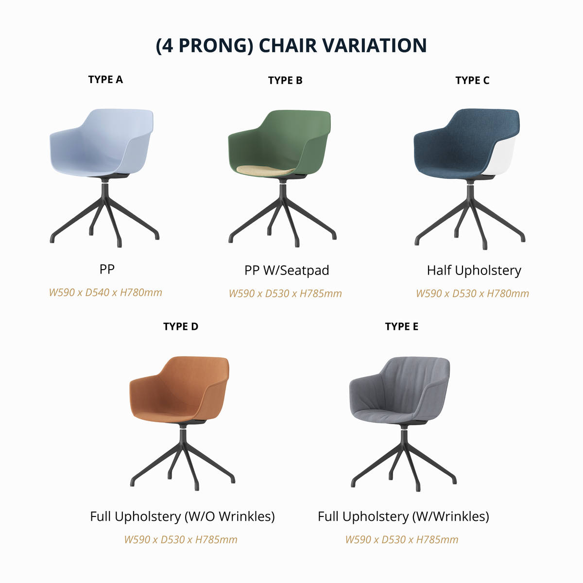Moon - Office Chair with Armrest