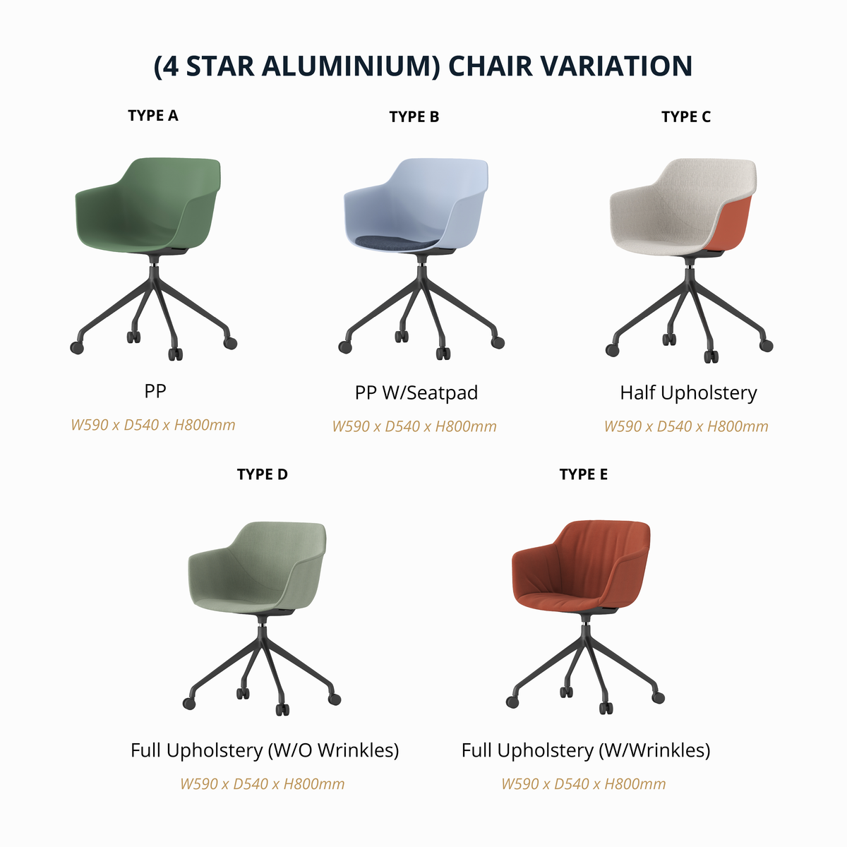 Moon - Office Chair with Armrest