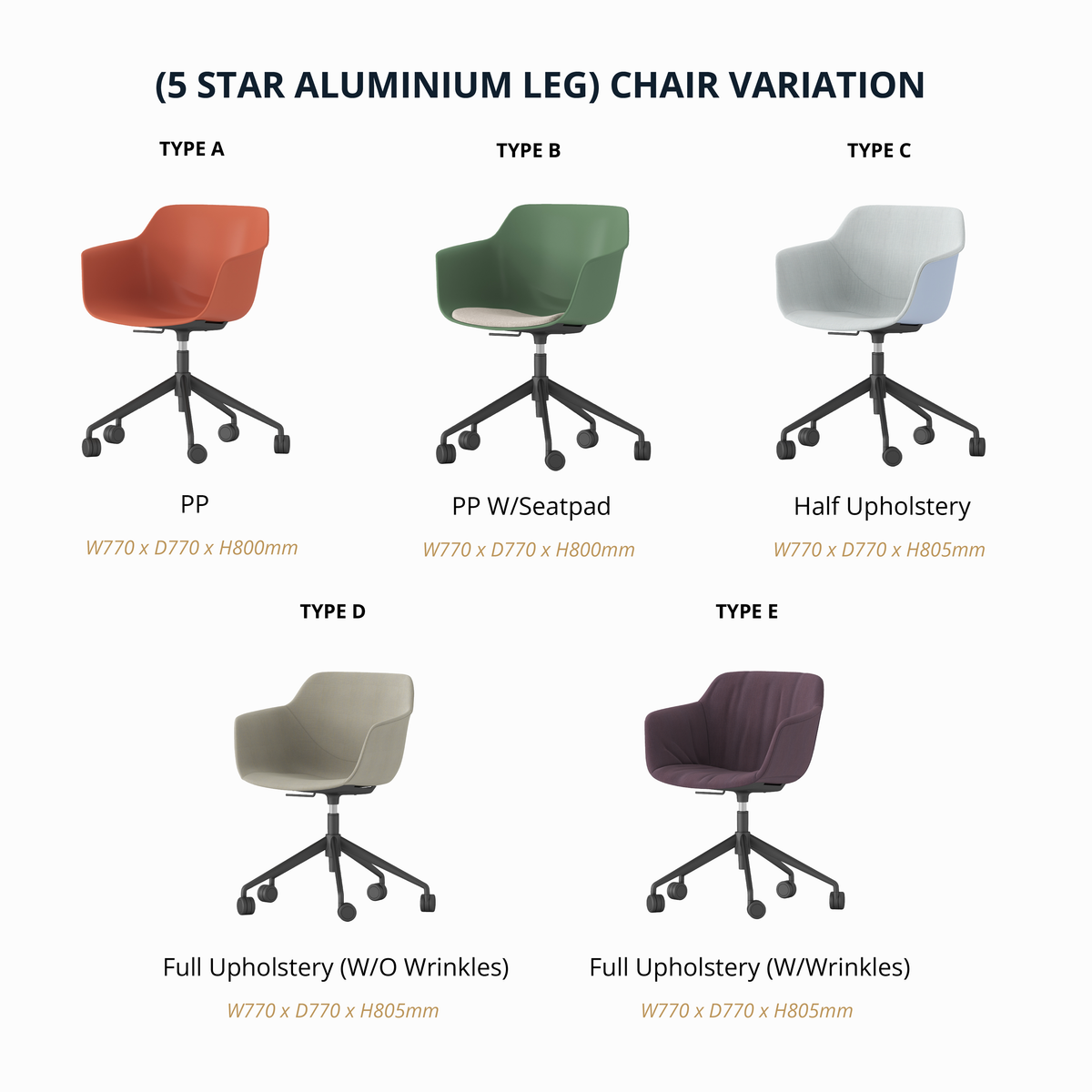 Moon - Office Chair with Armrest