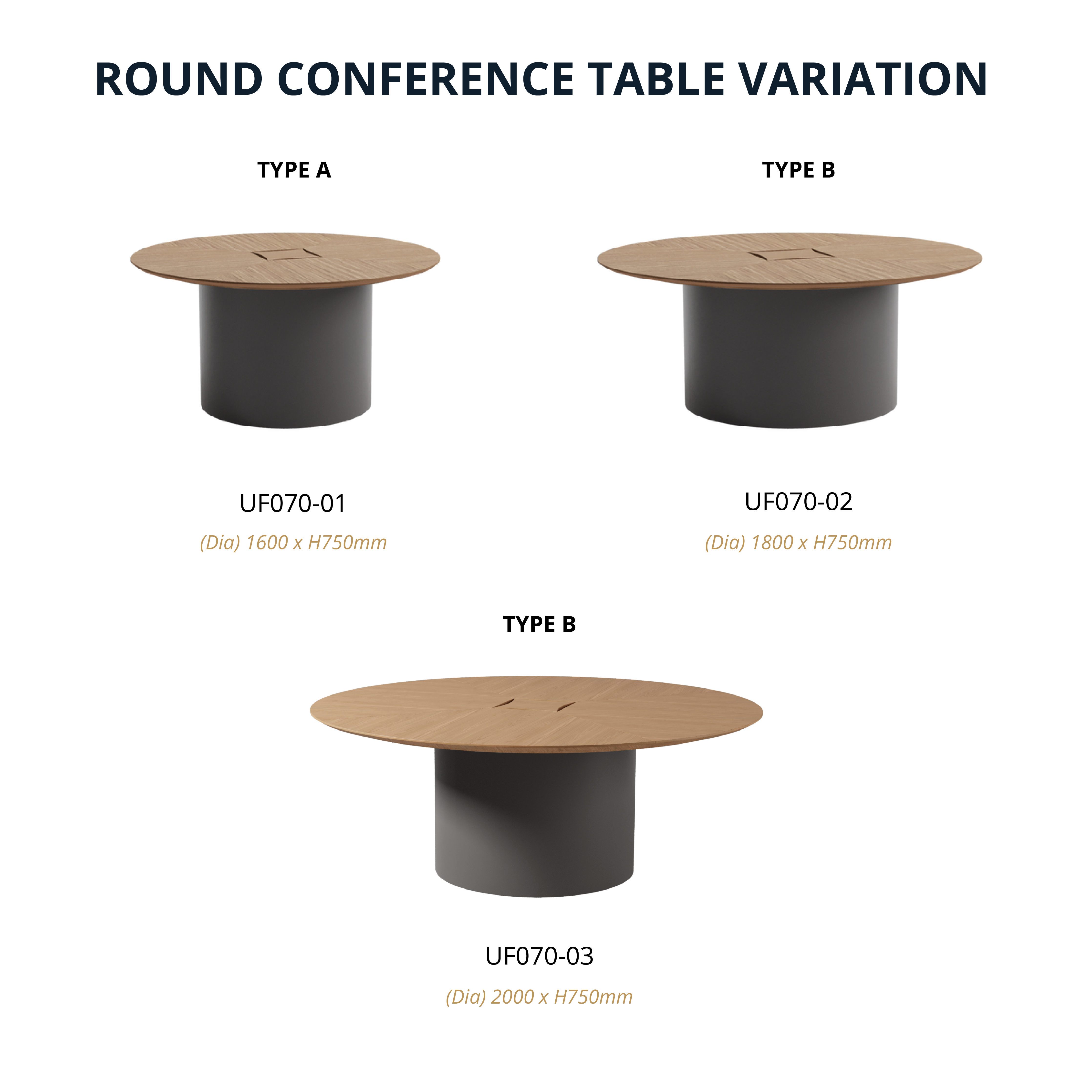 VASCA - Round Conference Table (Dia1600-2000mm)