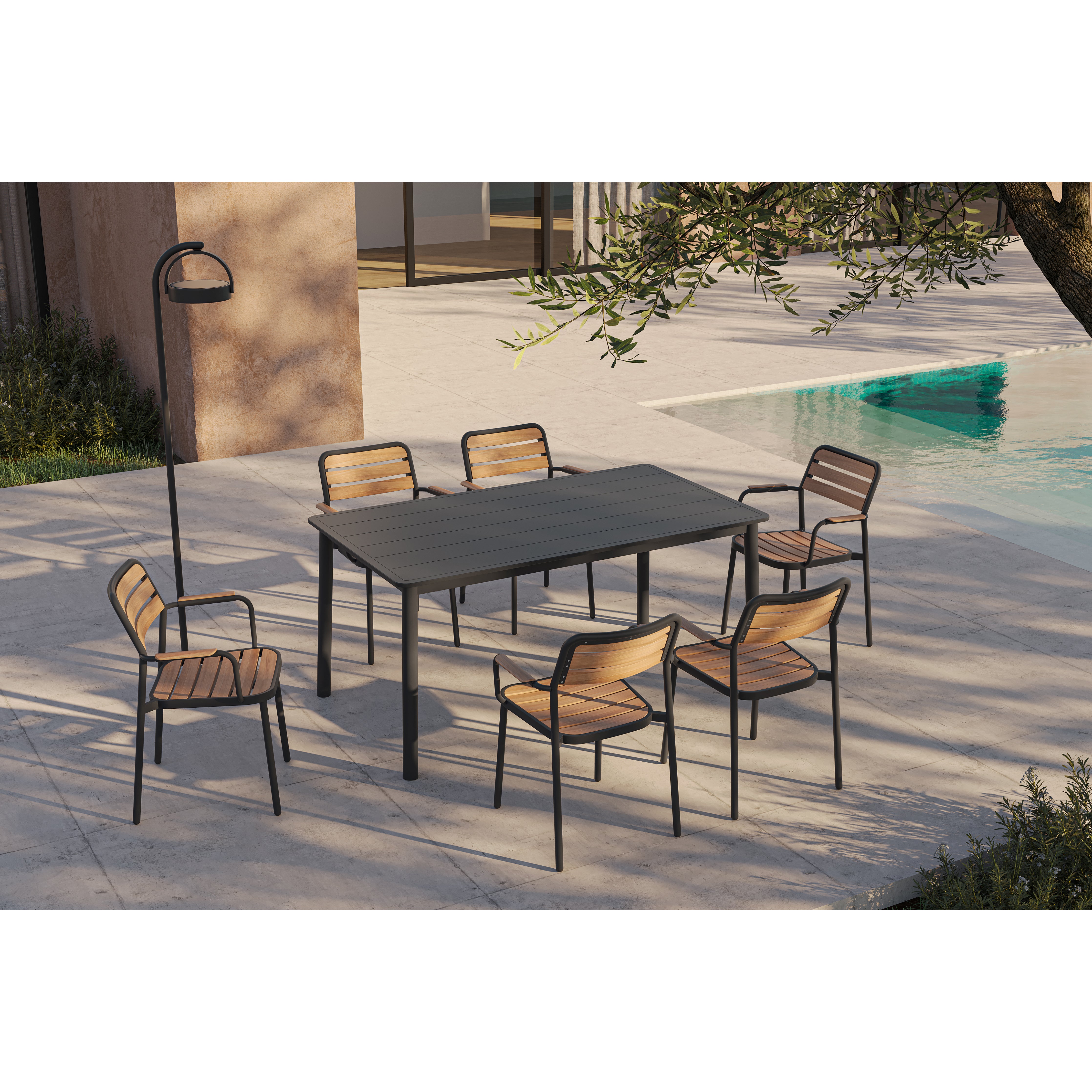 Pipe - Outdoor Rectangular Dining Table