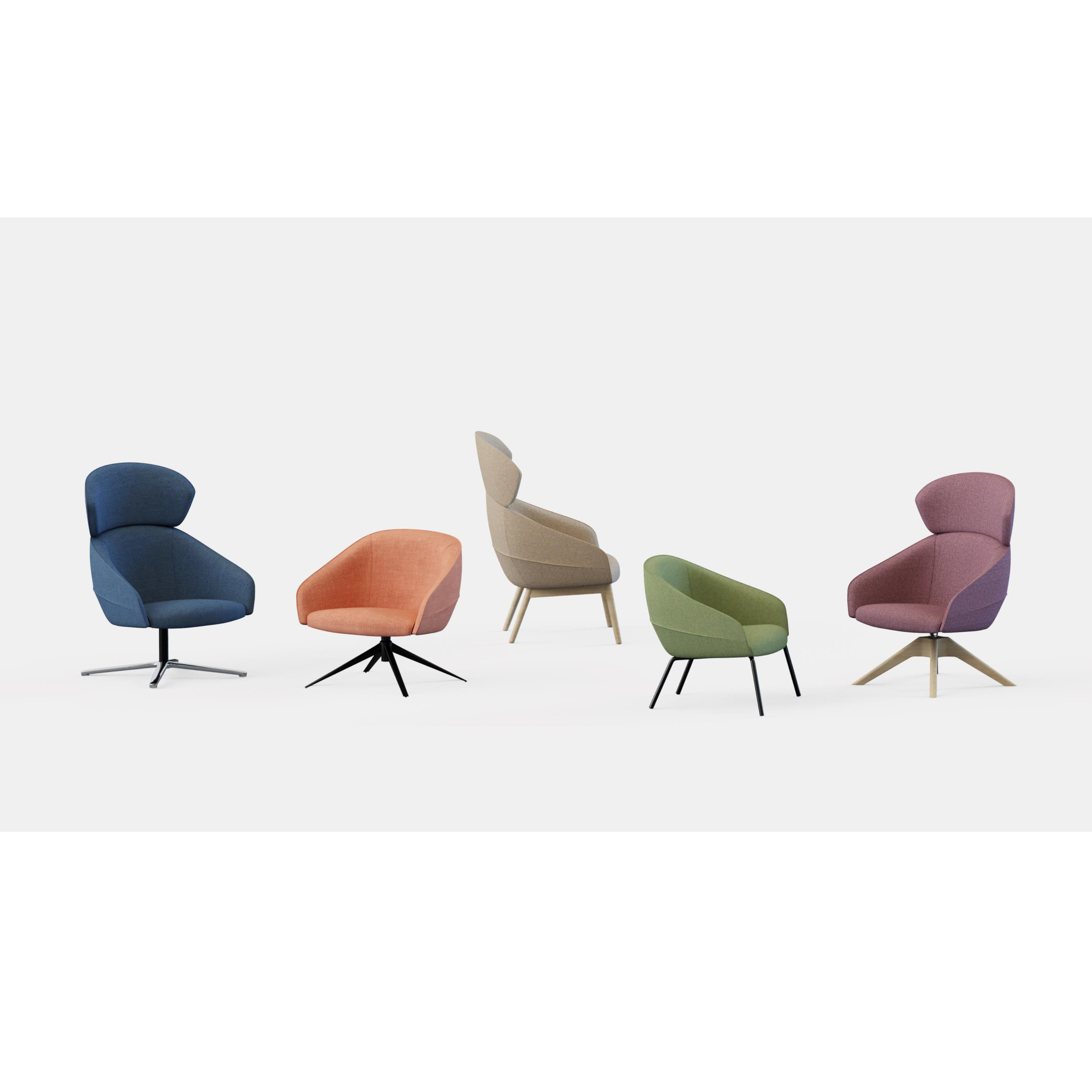 Leaf - Lounge Chair I (Wooden/Metal Leg)