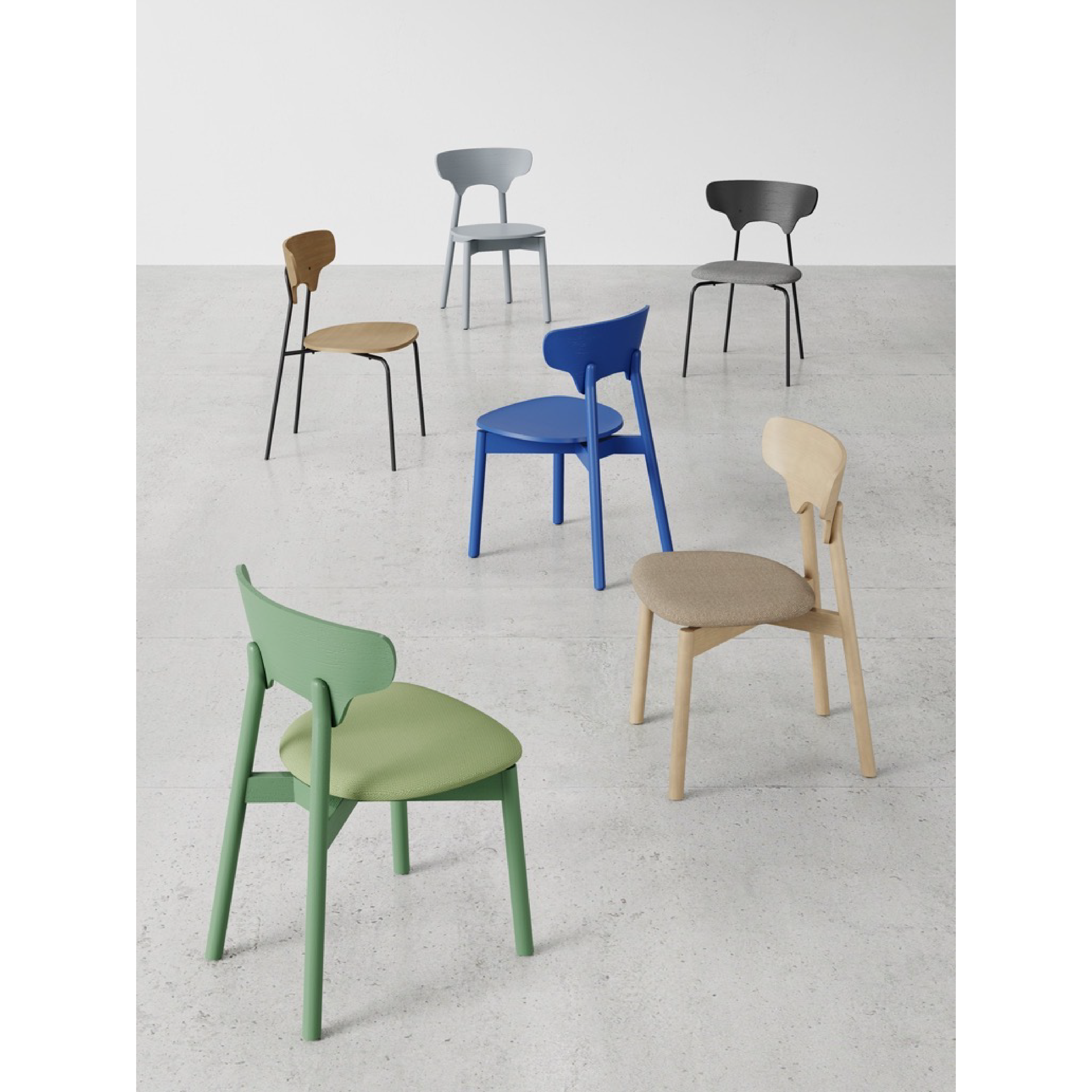Toothy - Wooden/Steel Base Dining Chair