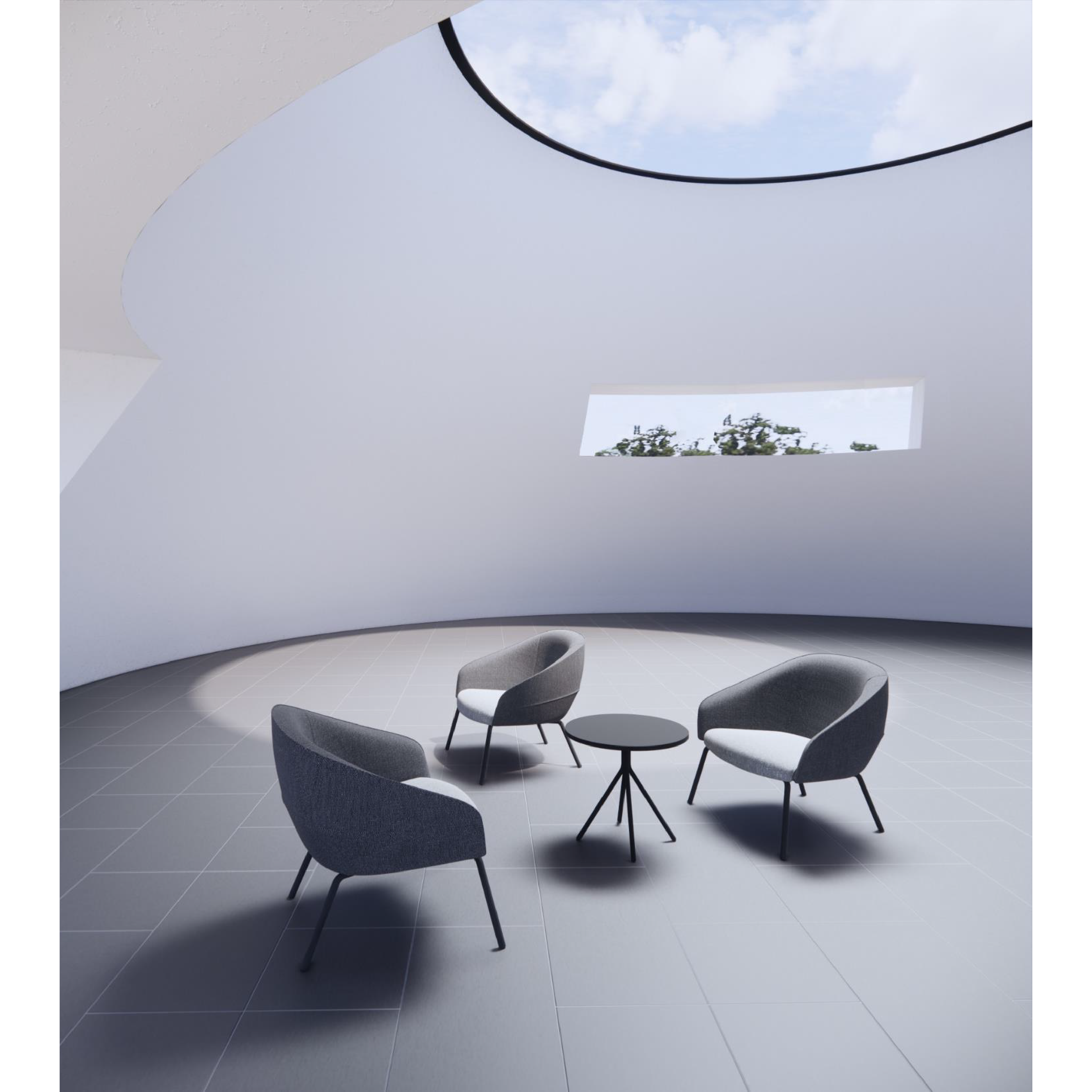 Leaf - Lounge Chair I (Wooden/Metal Leg)