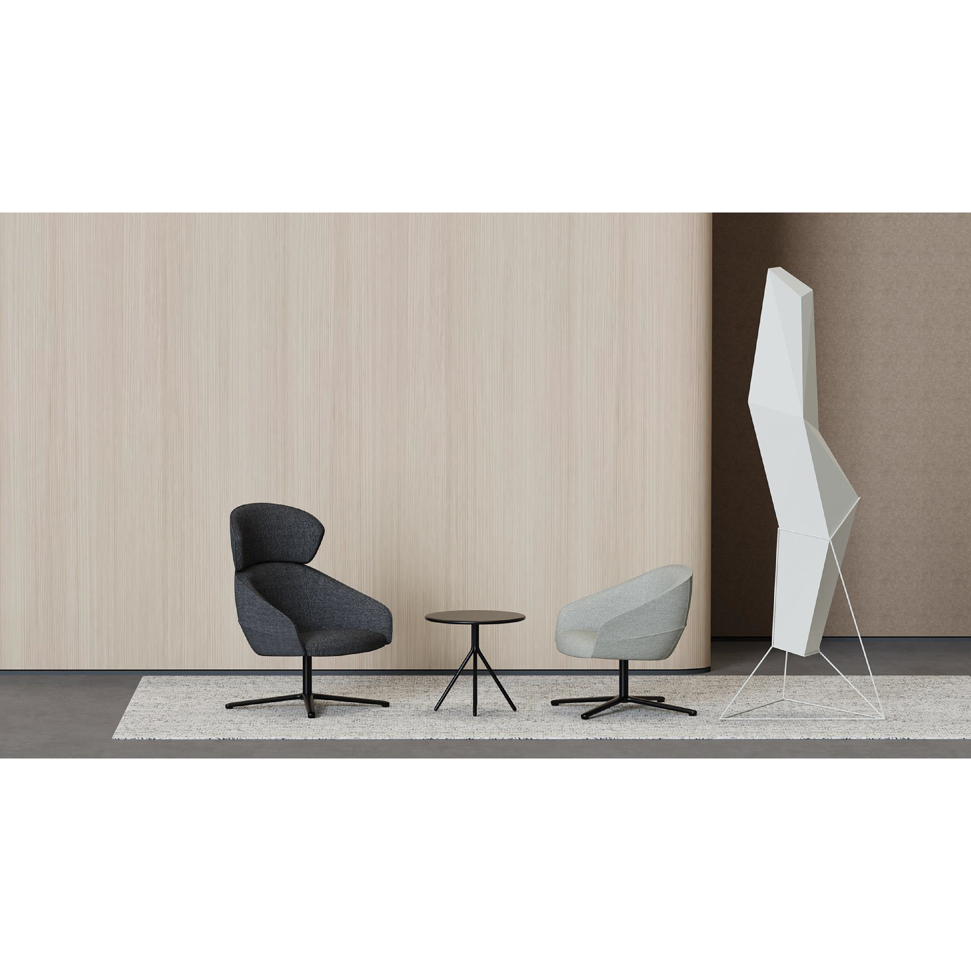 Leaf - Lounge Chair I (Wooden/Metal Leg)