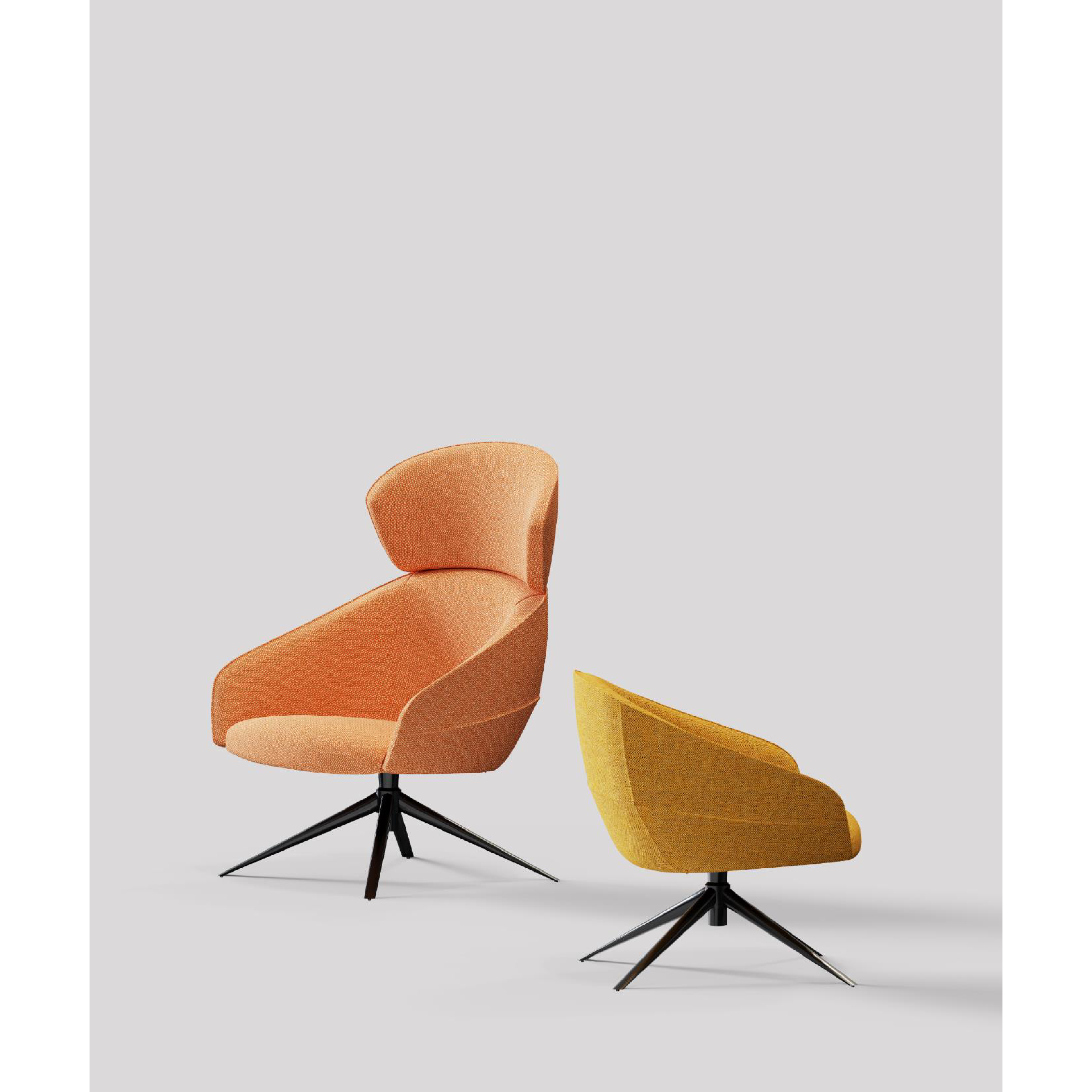 Leaf - Lounge Chair I (Wooden/Metal Leg)