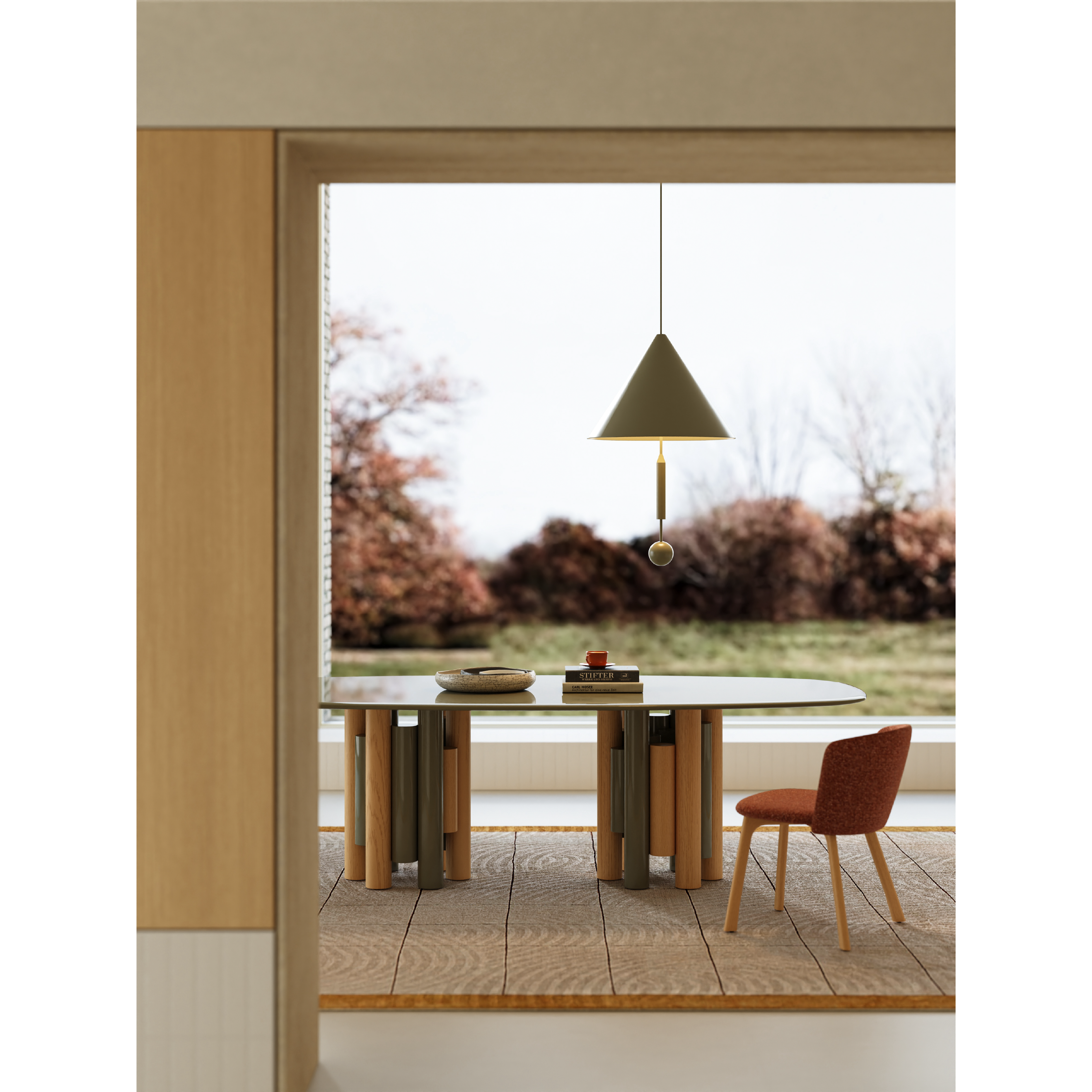 Pillar Bliss - Oval Dining Table