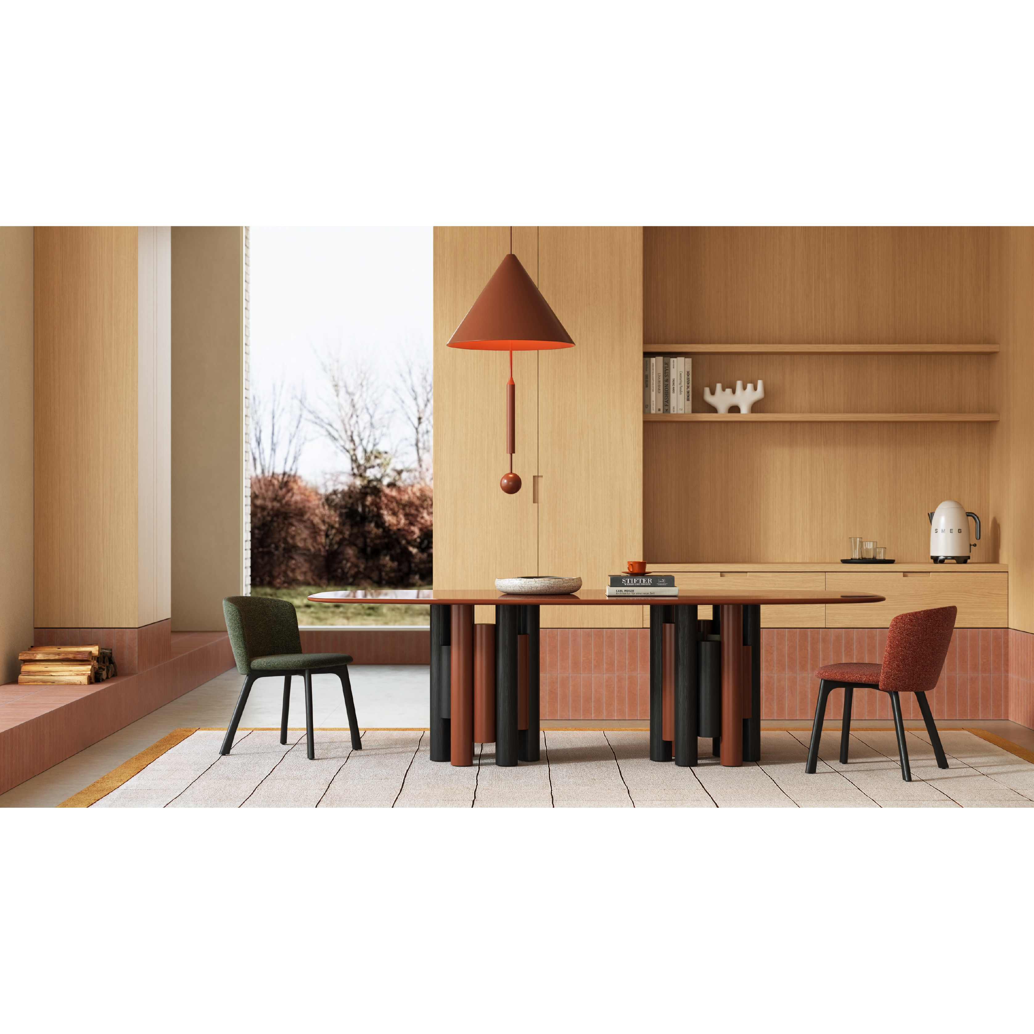 Pillar Bliss - Oval Dining Table