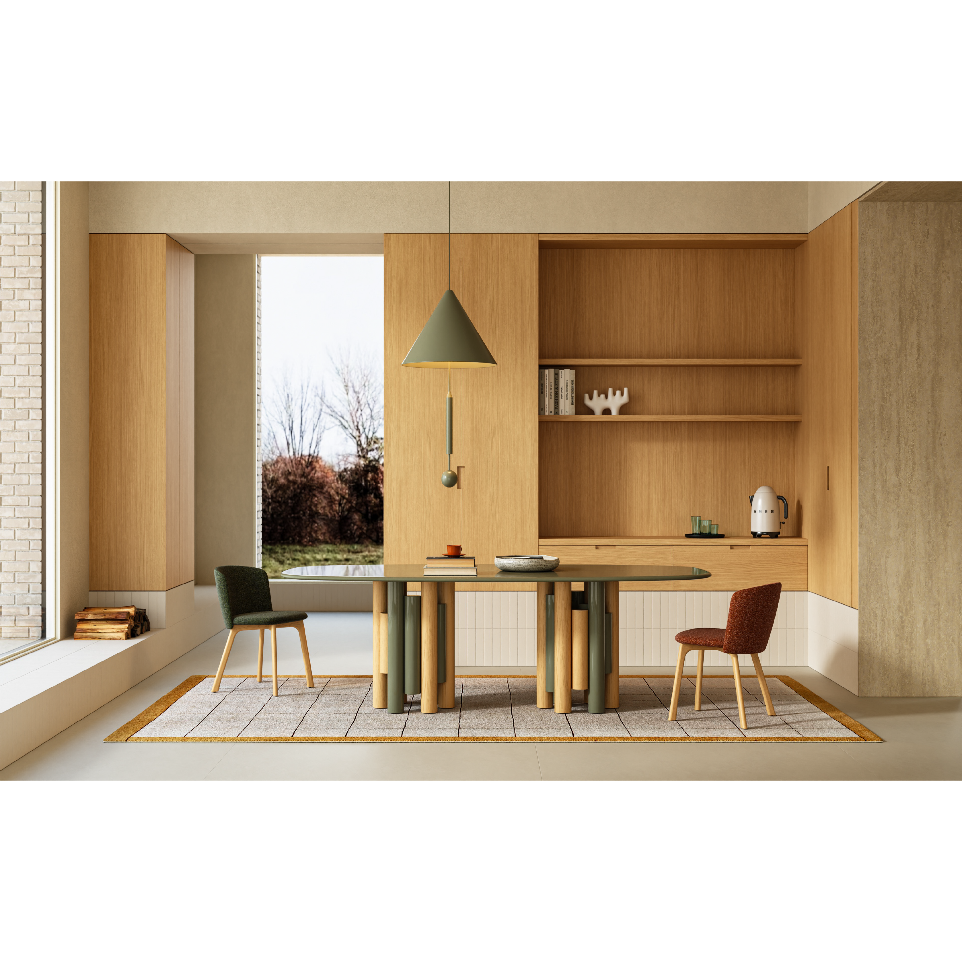 Pillar Bliss - Oval Dining Table