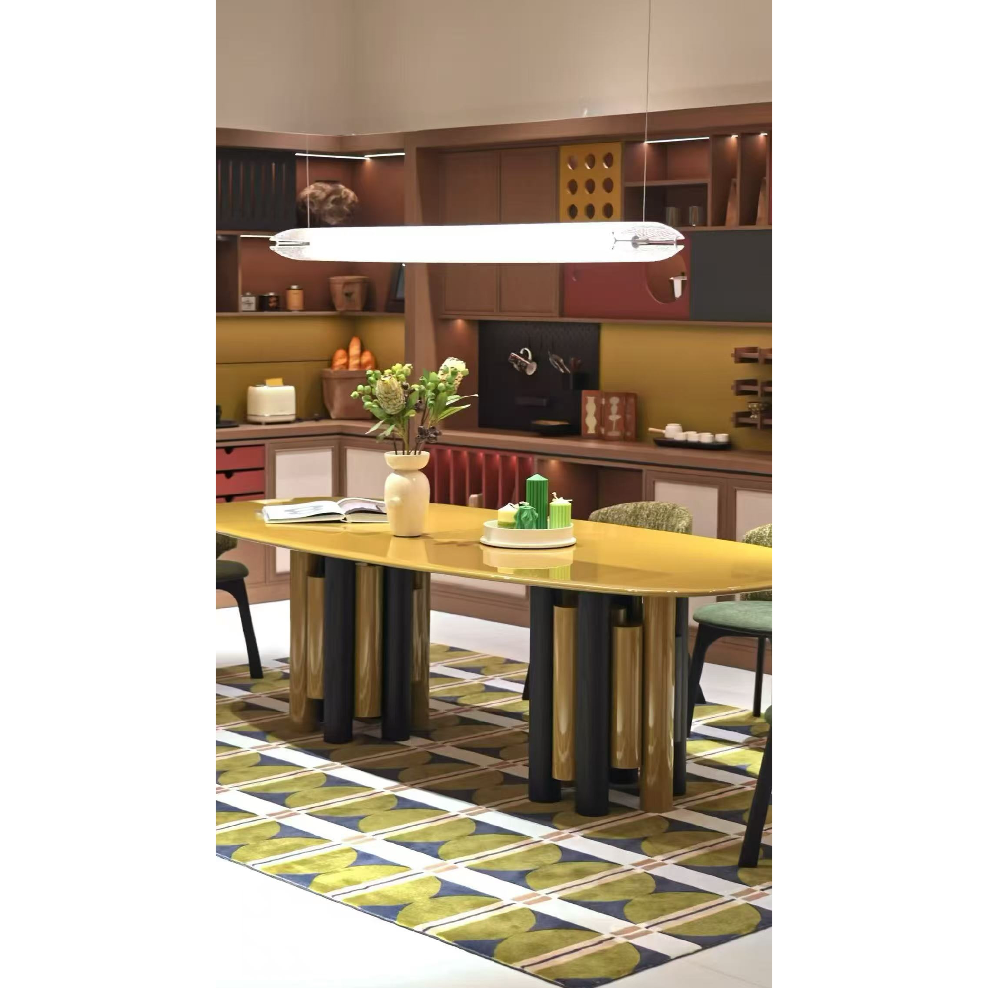 Pillar Bliss - Oval Dining Table