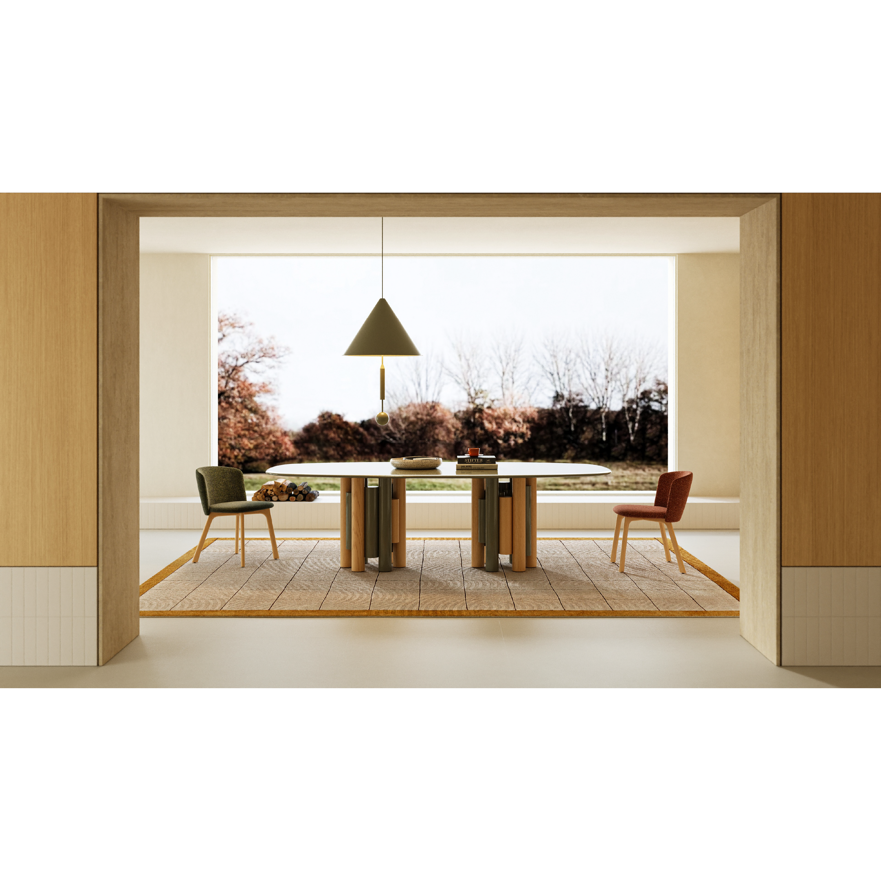 Pillar Bliss - Oval Dining Table