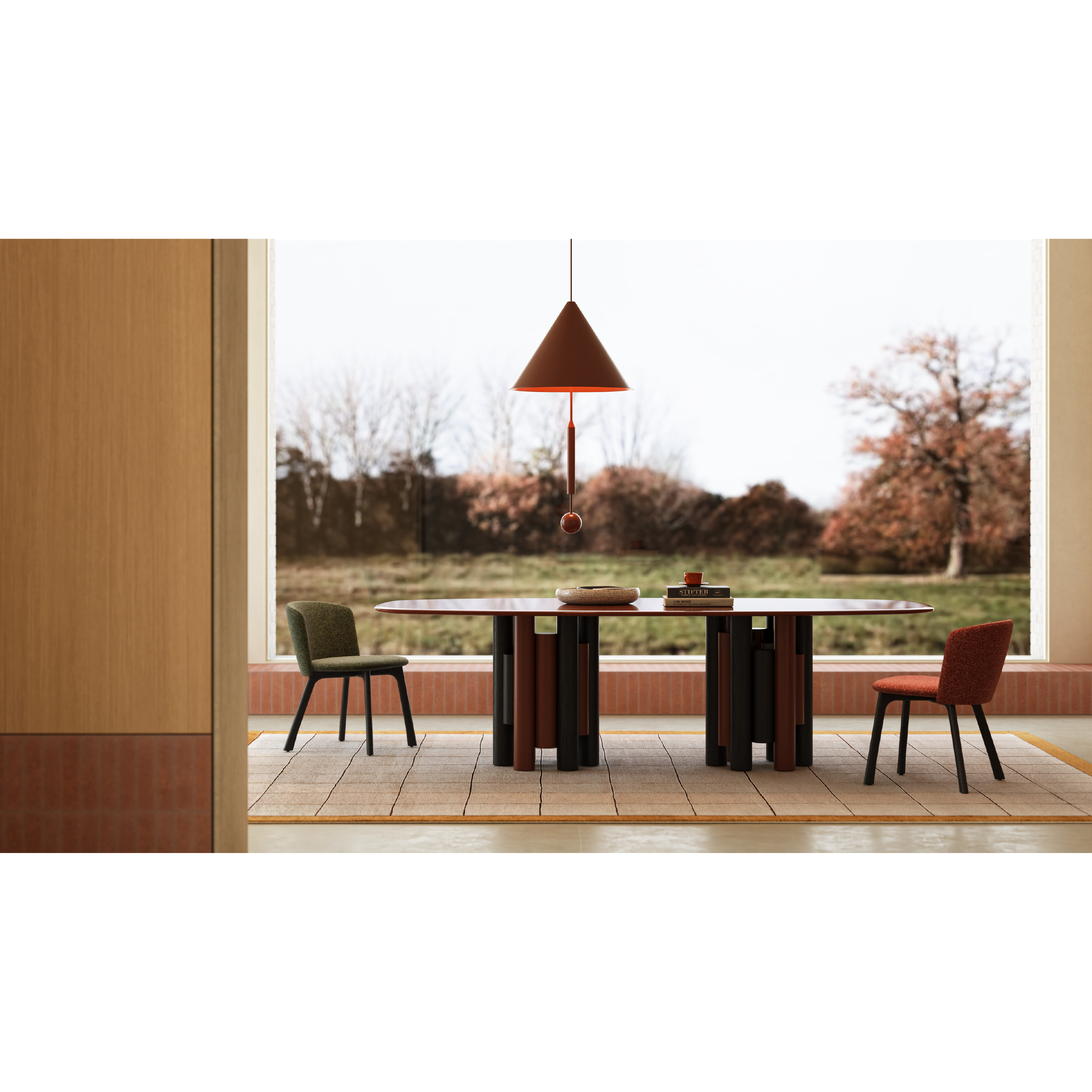 Pillar Bliss - Oval Dining Table